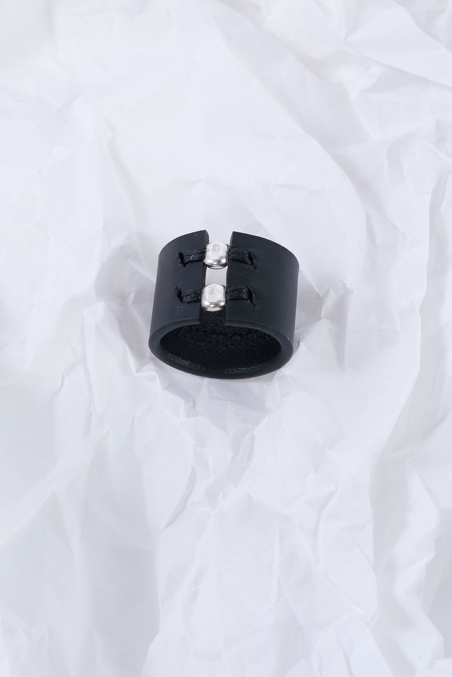 Ring with silver - Spheres_II Ring - Black / Silver