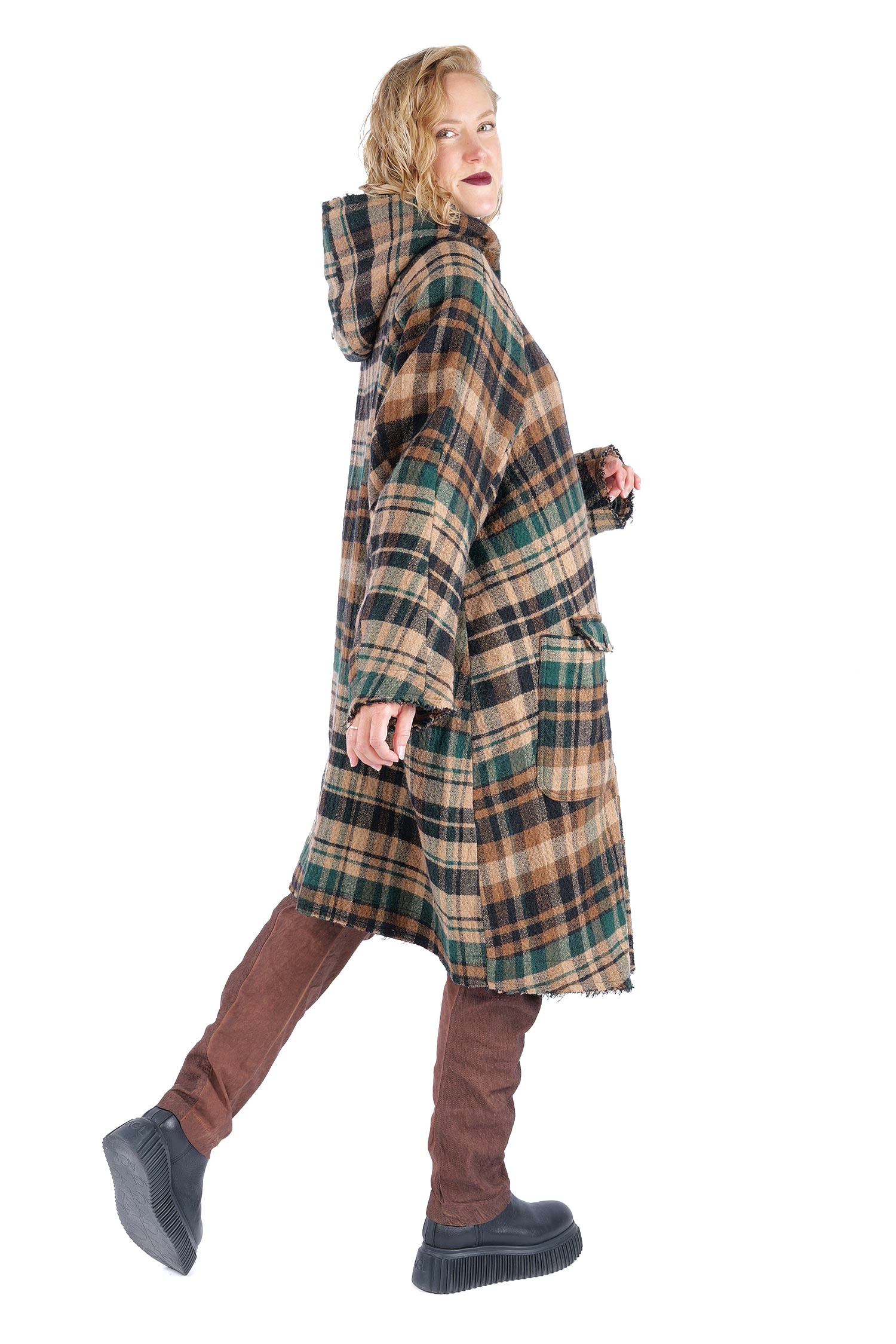 Fransiger Wintermantel - Forest check - 2263281203