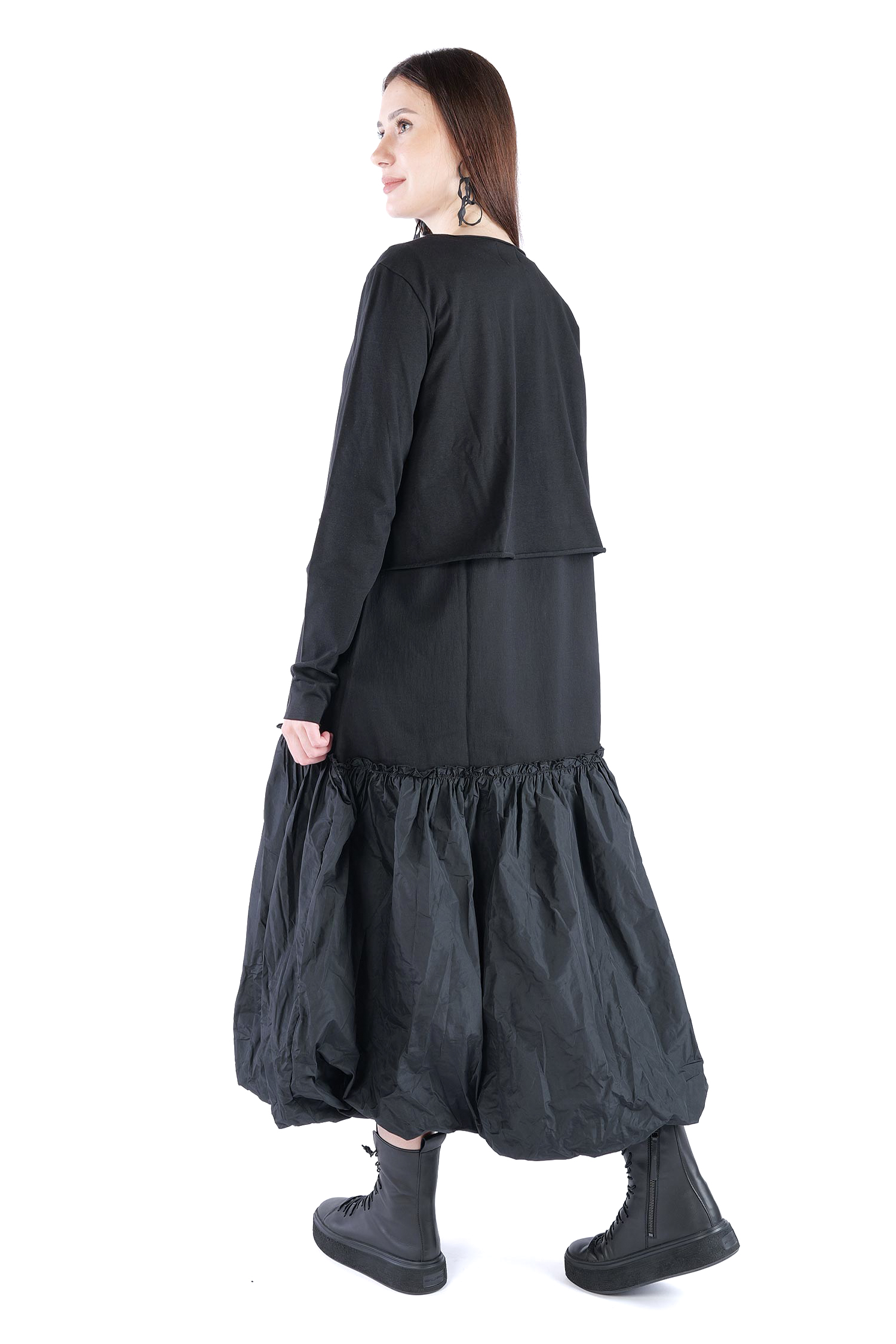 Kurze Jerseyjacke - Schwarz - 2131