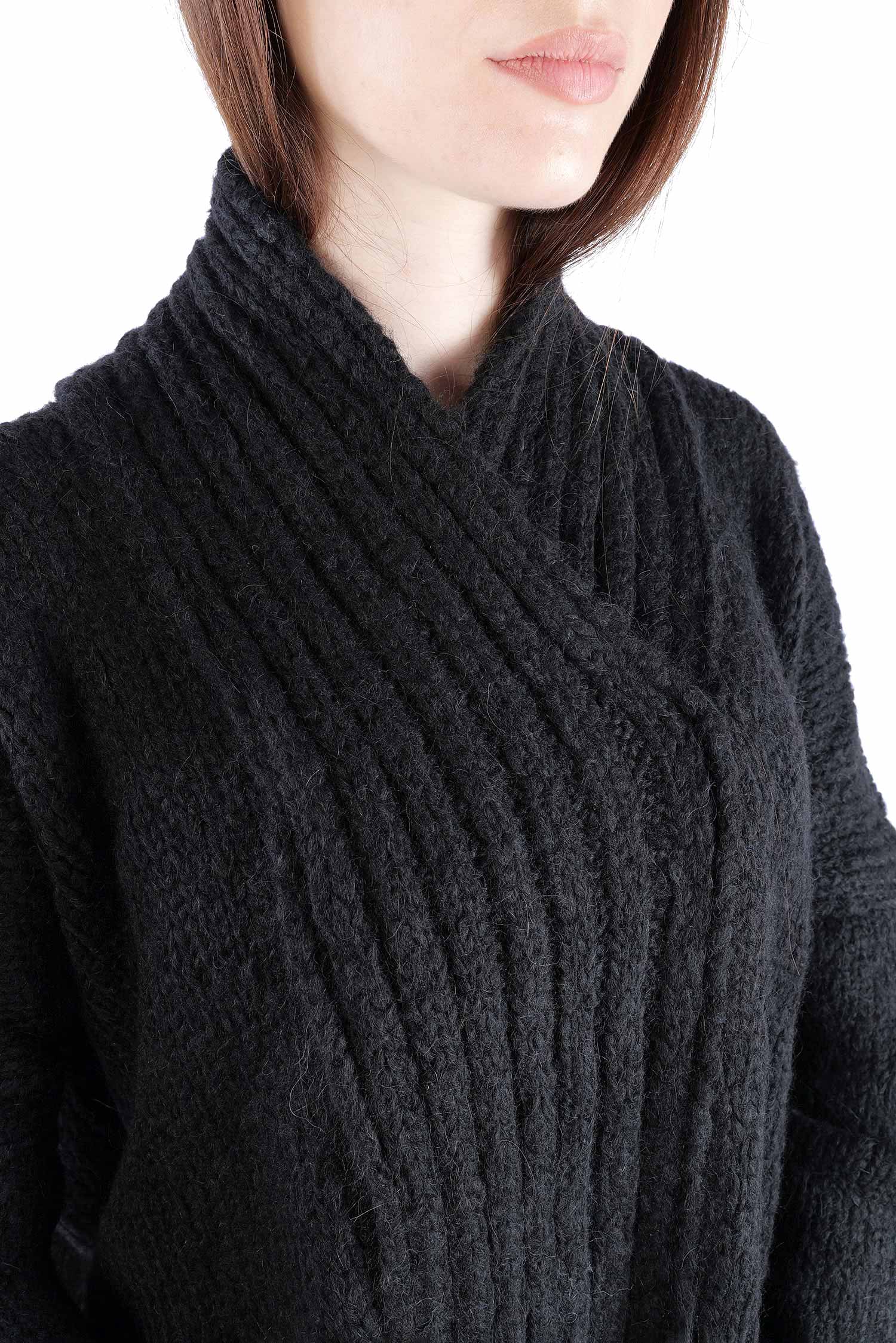 Dicker Strickpullover - Schwarz - Shawla