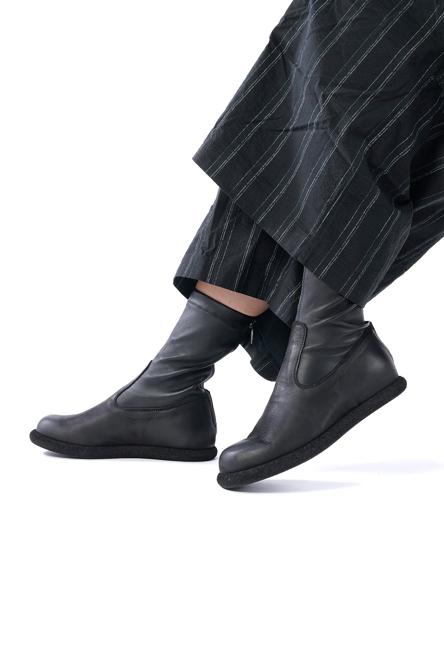 Stretchleder Stiefel - Schwarz - 10502