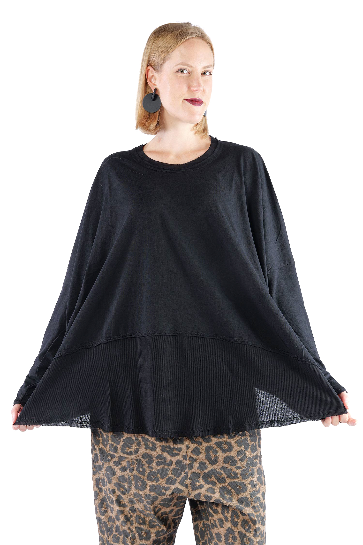 Oversize Tunika - Schwarz - 2263330503