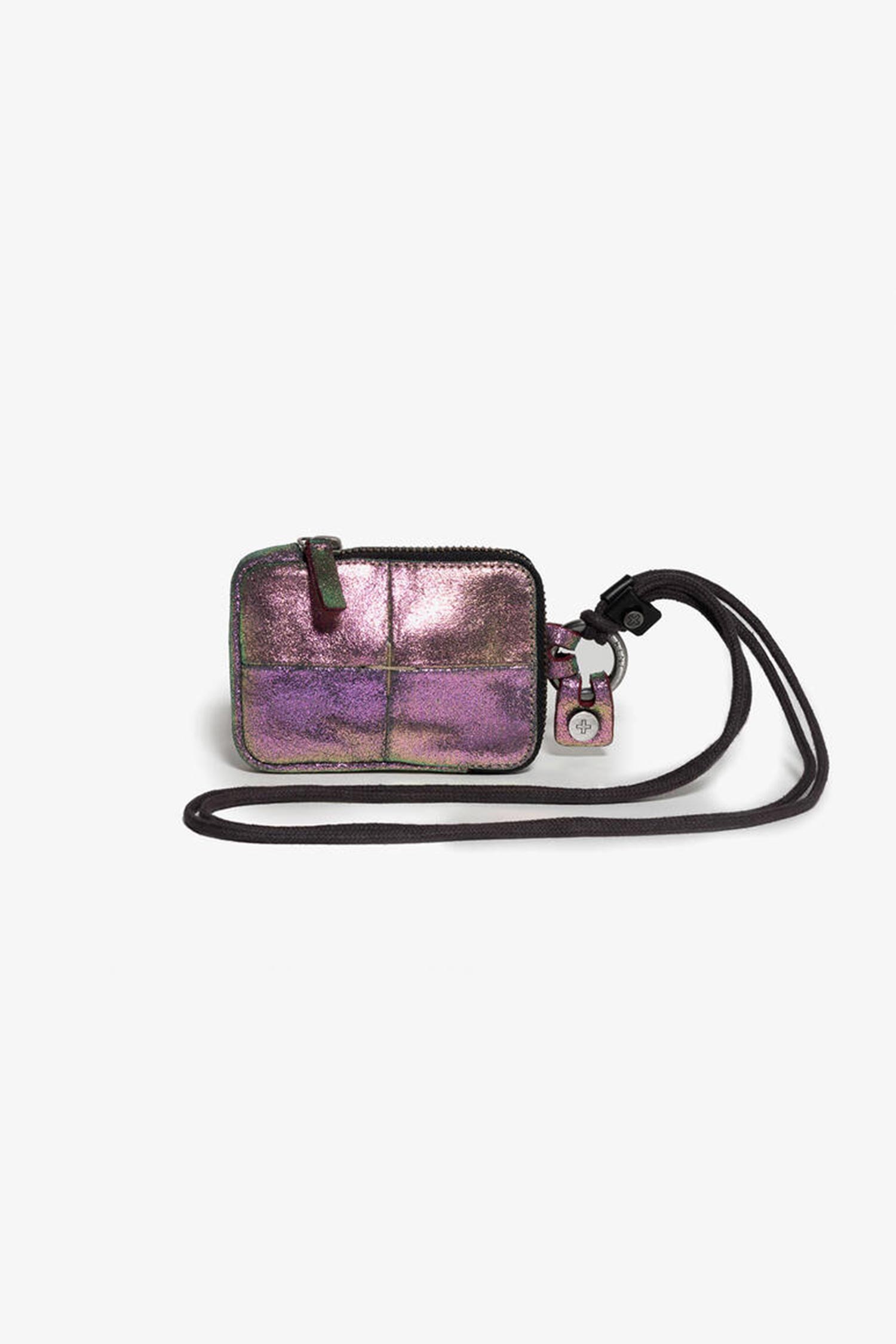 Mini Leder Portemonnaie - Two-Tone Leafy Rose - X.LOMI ed.2 