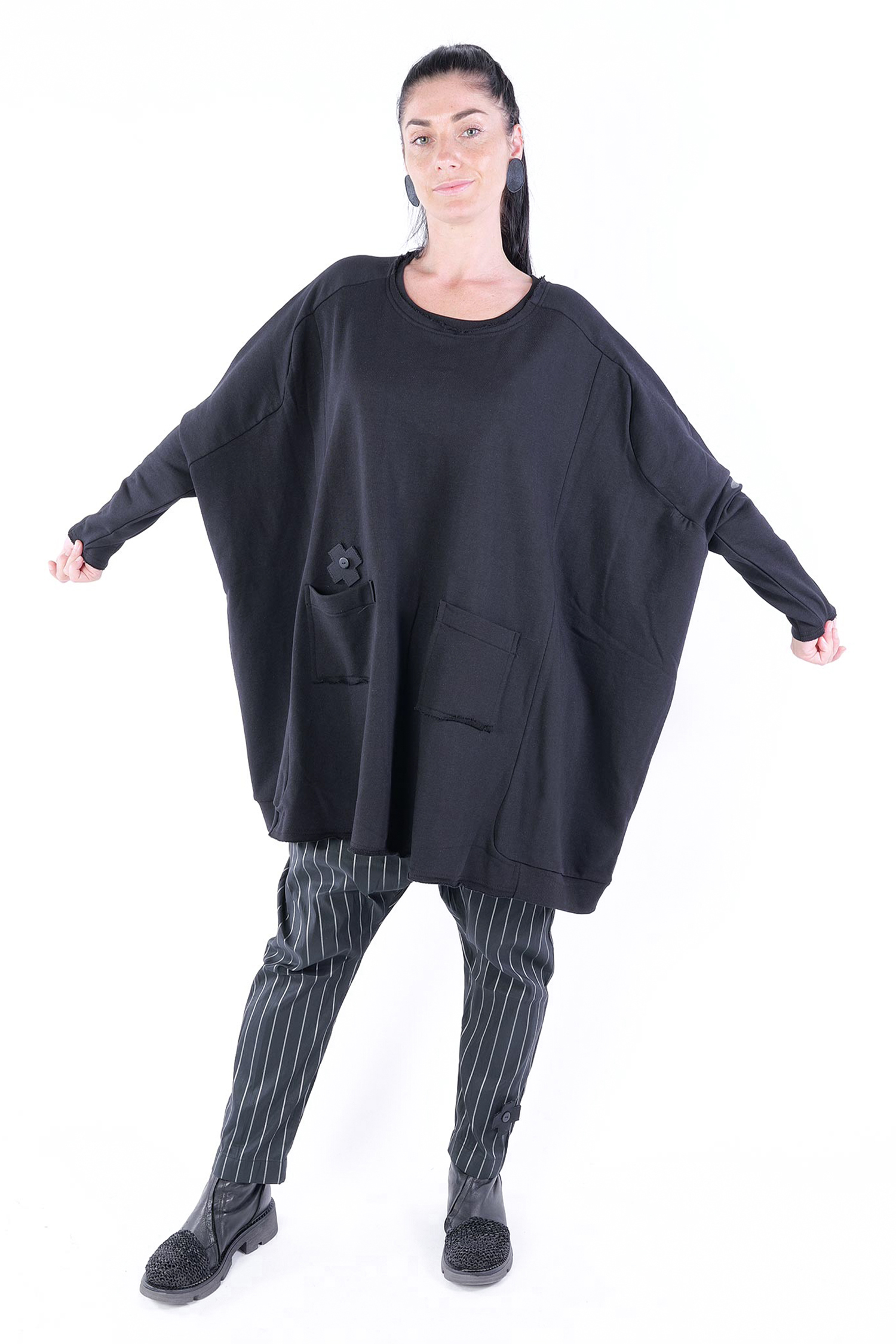 Sweattunika - Black print - 2109