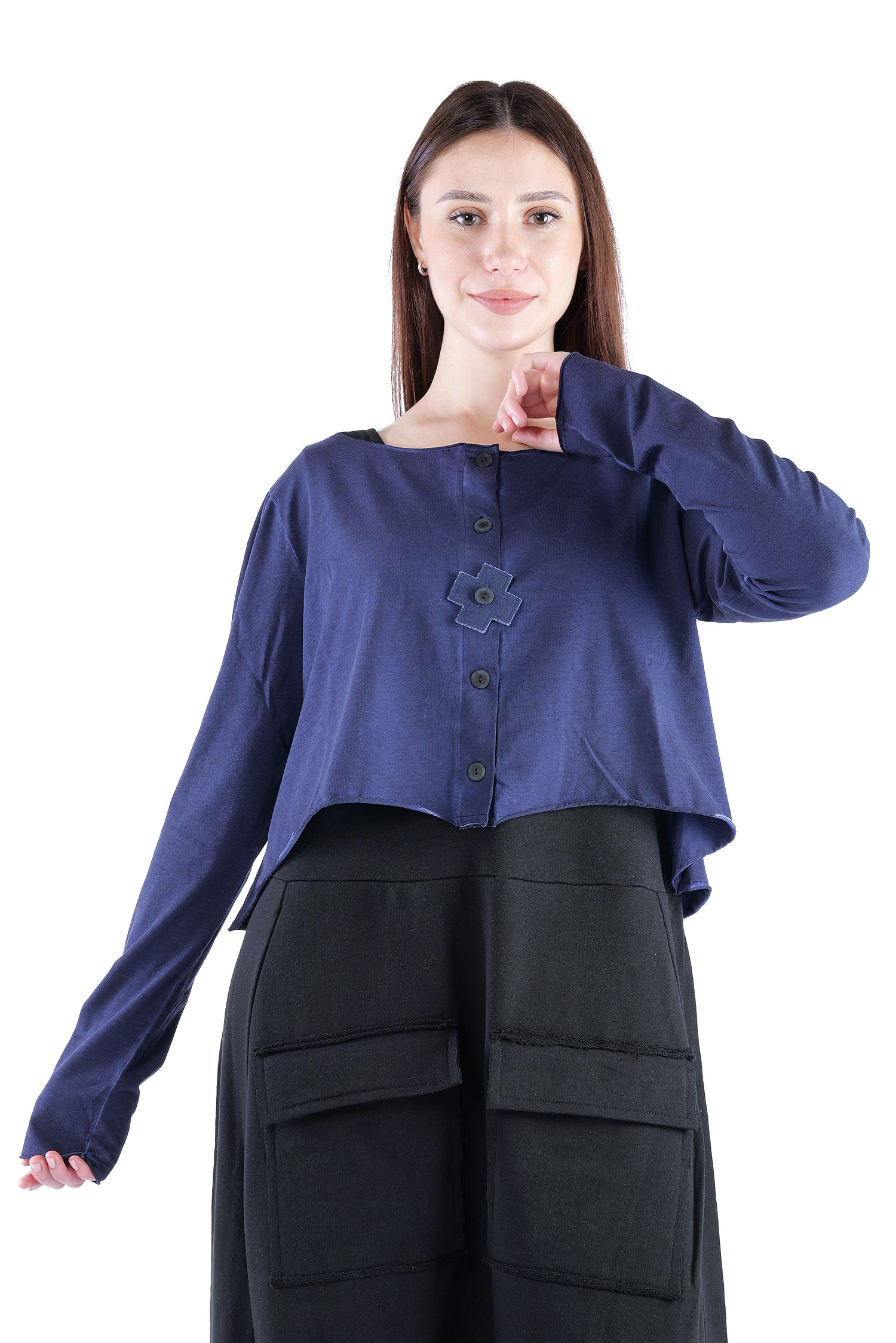 Kurze Jerseyjacke - Ocean - 2131