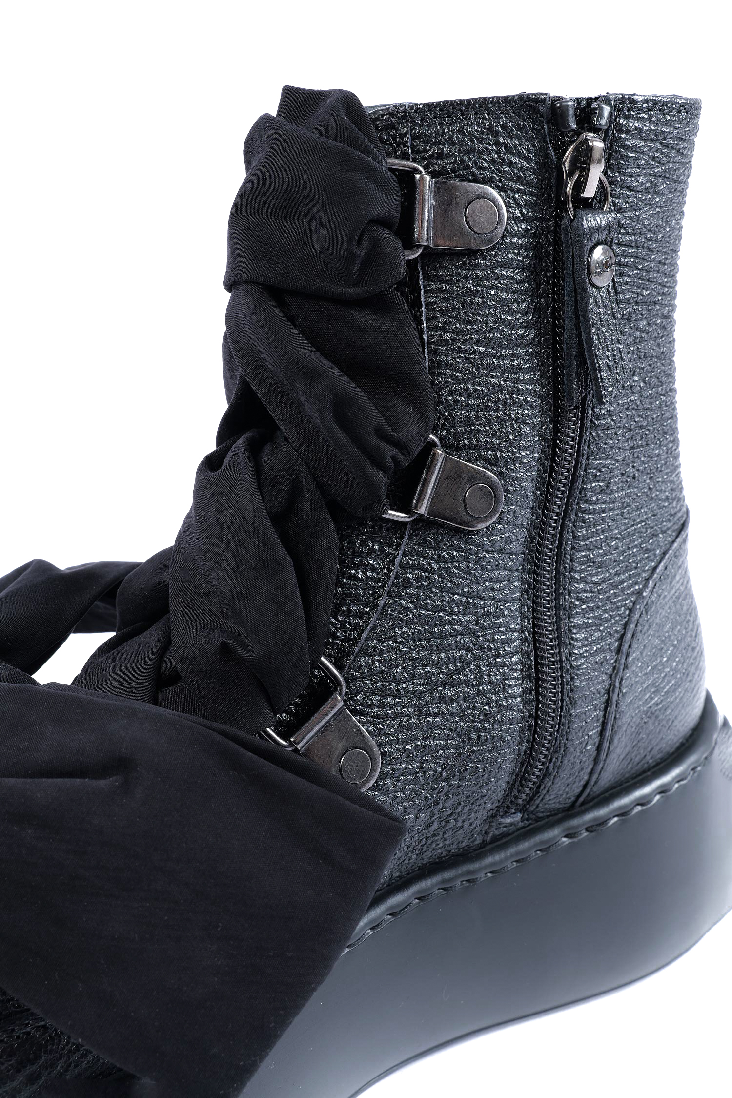 Schnür Boots - Schwarz - Vibe Ribbon