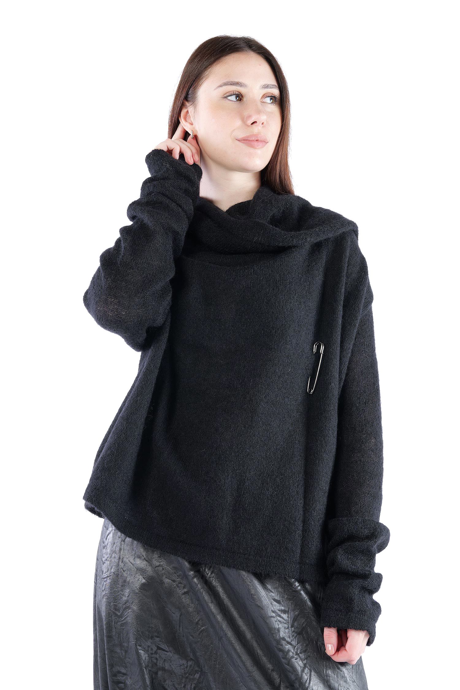 Feinstrick Pullover - Schwarz - Samarit