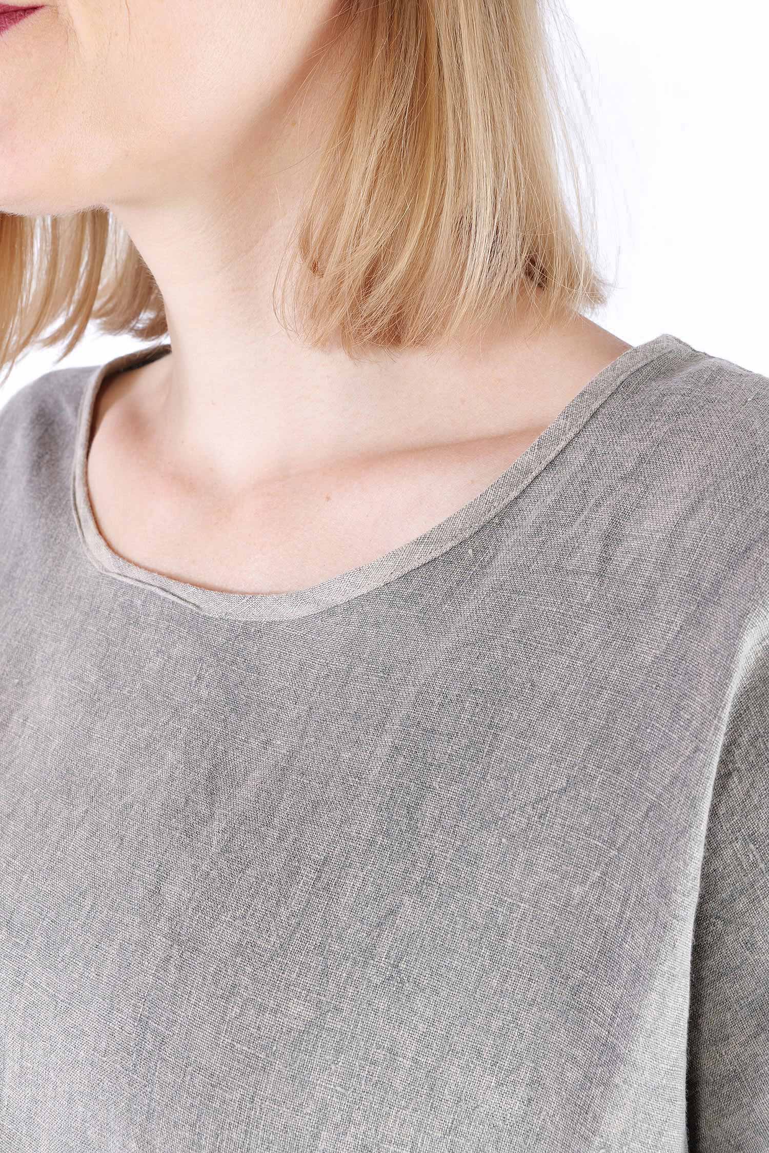 Leinen Shirt - Grey Stone-washed - Curie