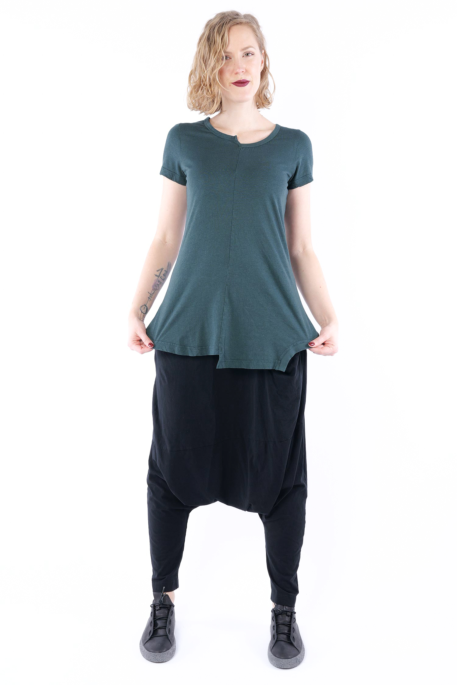 Linen jersey T-shirt - Tree - 1263650501