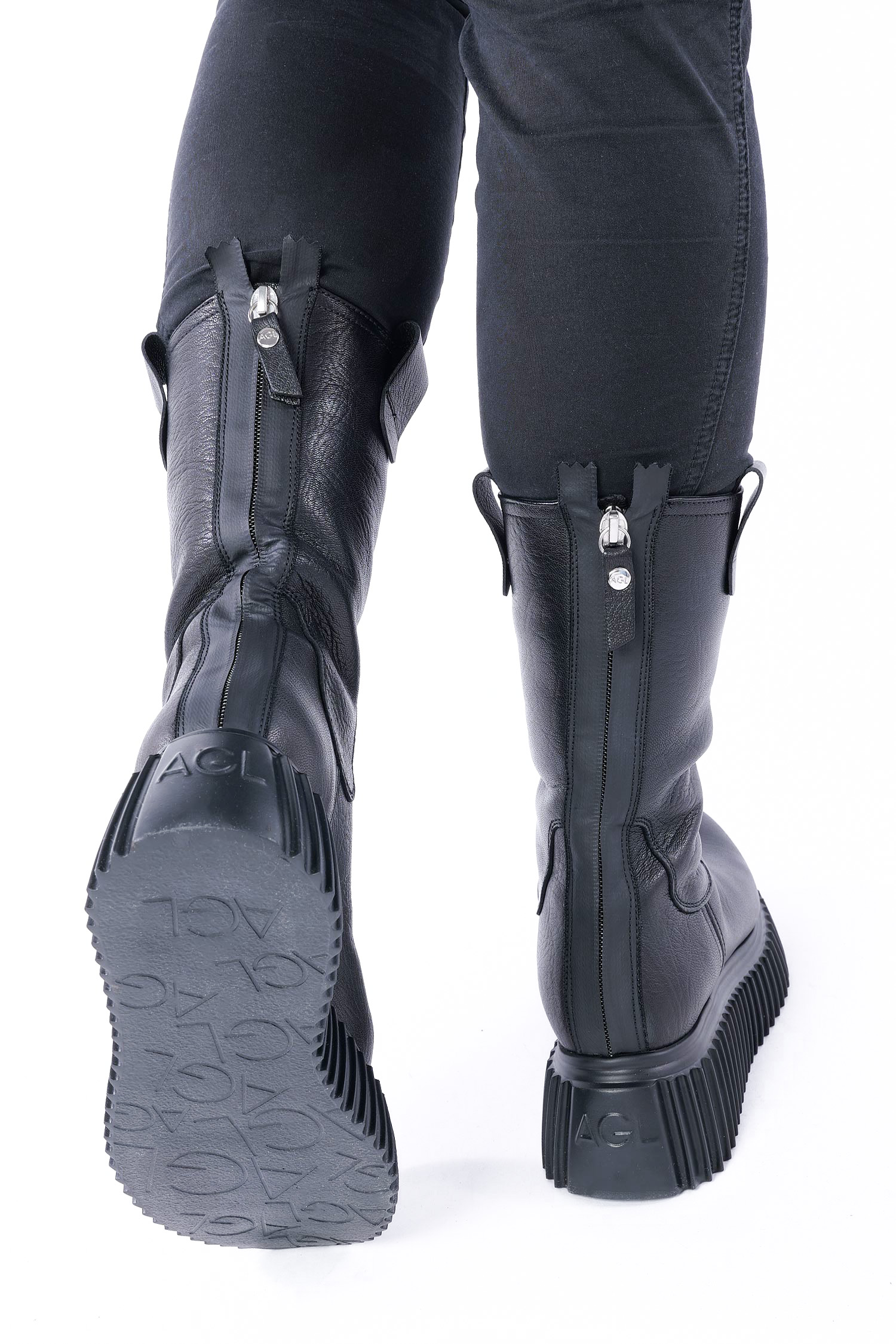 Leder Boots - Schwarz - MILAGROS ZIP