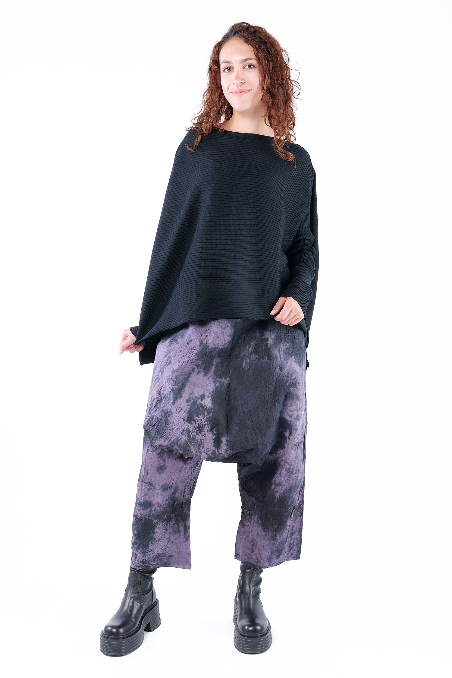Oversize Strickpullover - Schwarz - 26.2-KHG444