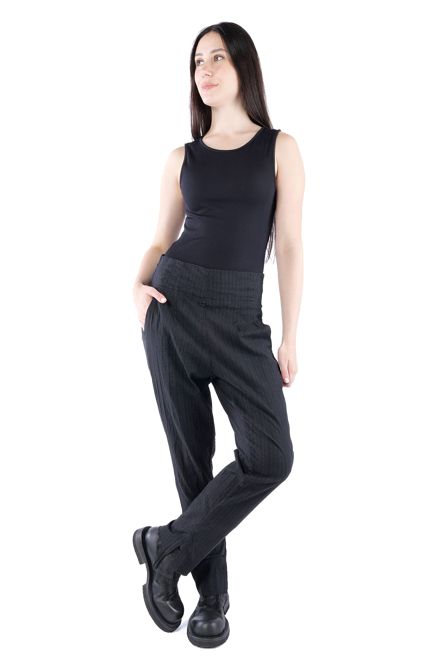 Casual pants - Petrol stripe - 2261080102