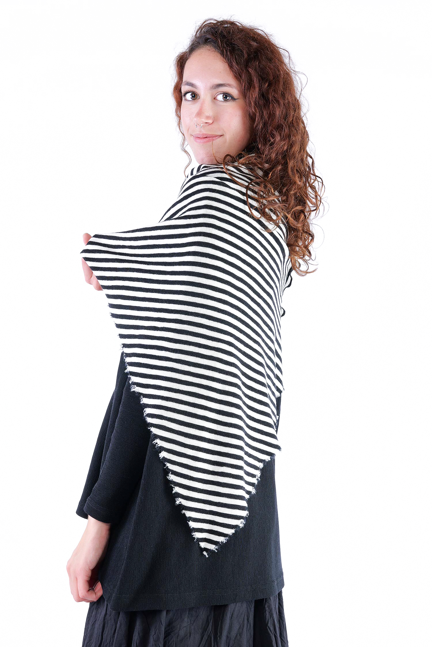 Dreieckstuch - white/black-schmal - 1063
