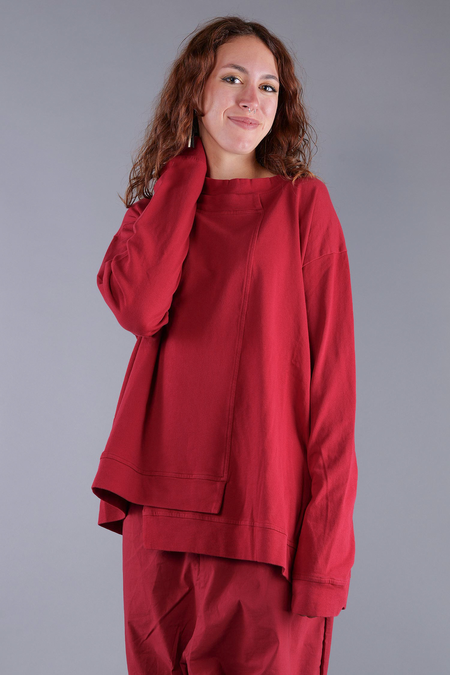 Asymmetrischer Sweater - Lava - 2263290501