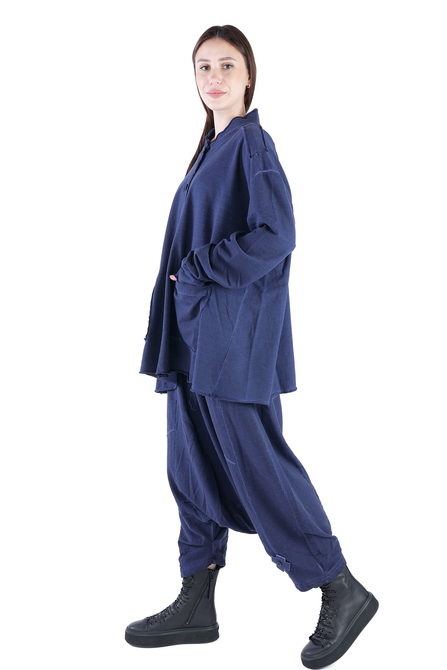 Oversize Sweatjacke - Ocean - 2129