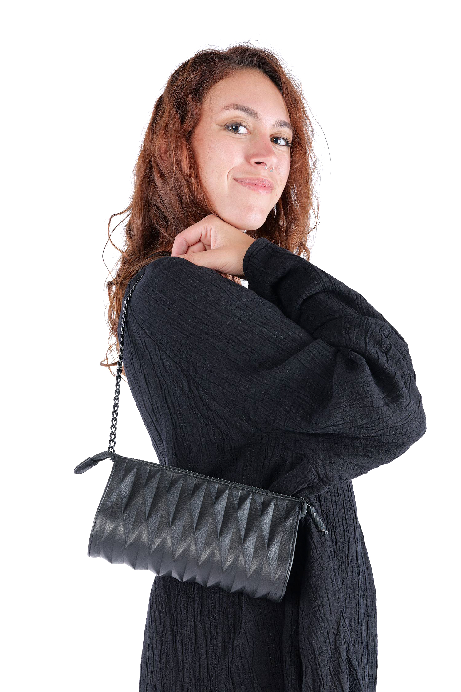 Leder Clutch - Schwarz - Clutch Bag