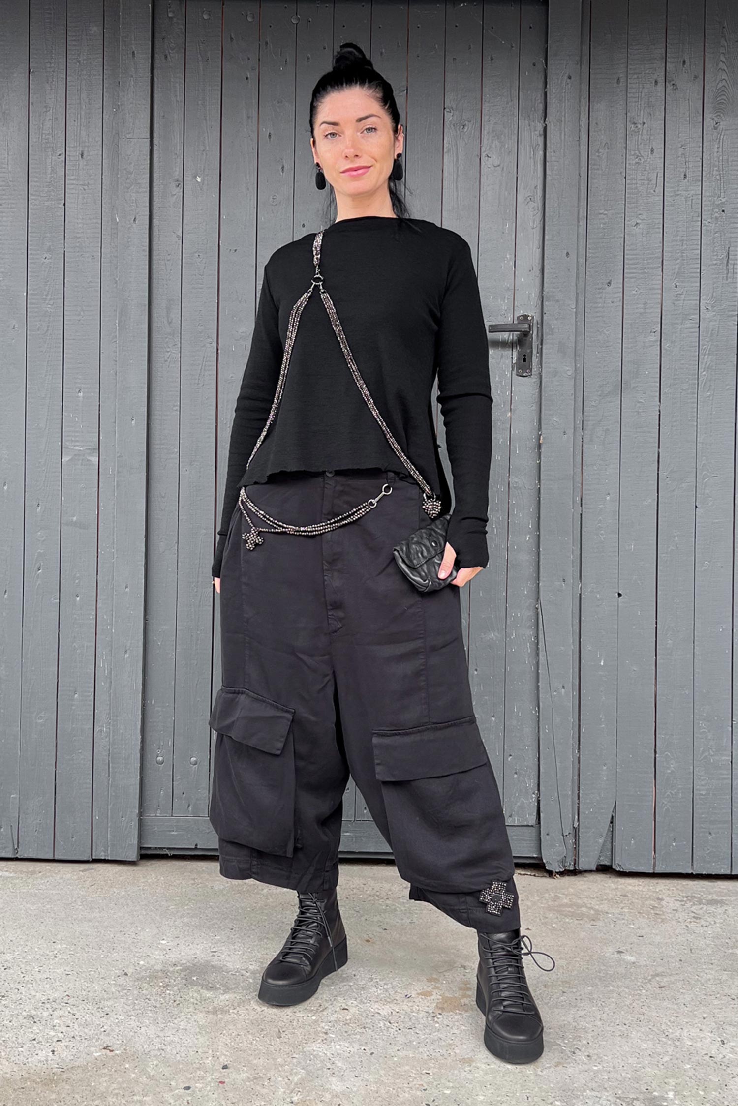 Merino Pullover - Schwarz - 4040