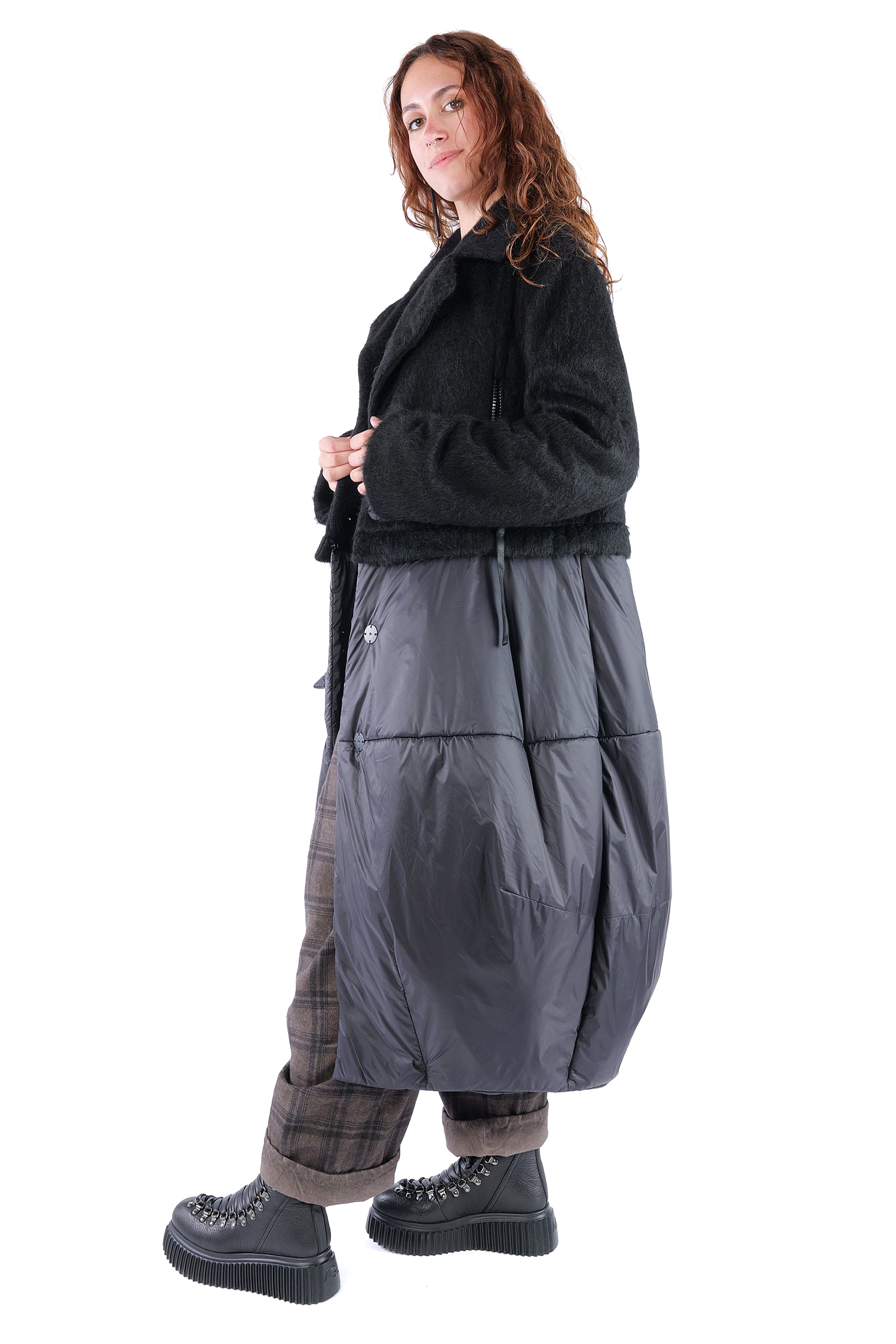 2-in-1 Wintermantel - Black faux fur/Black - Formers
