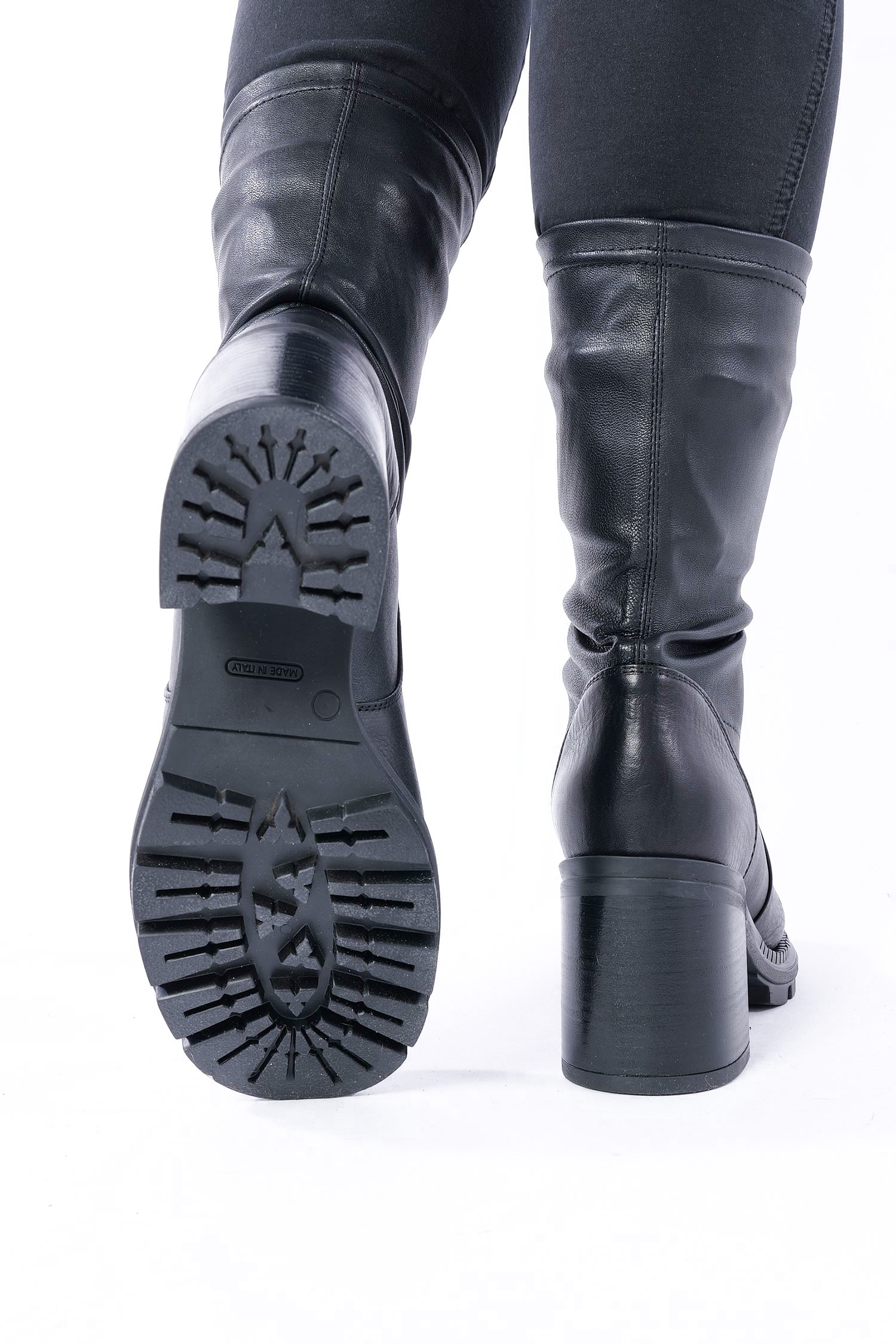 Stretchleder Stiefelette - Schwarz - FRANKY STRETCH