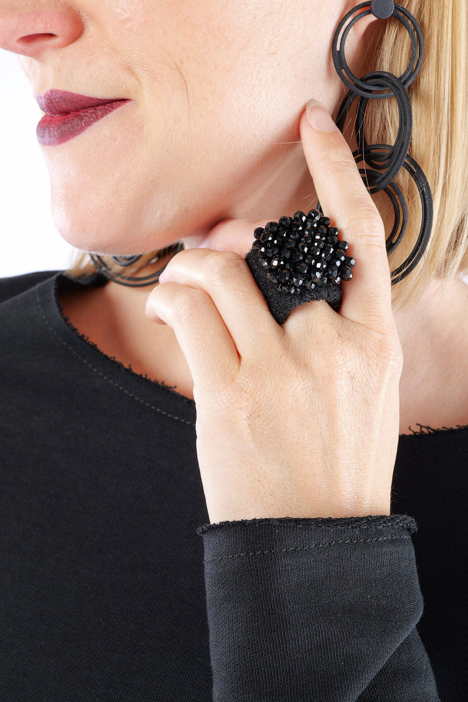 Square ring - black - 1807