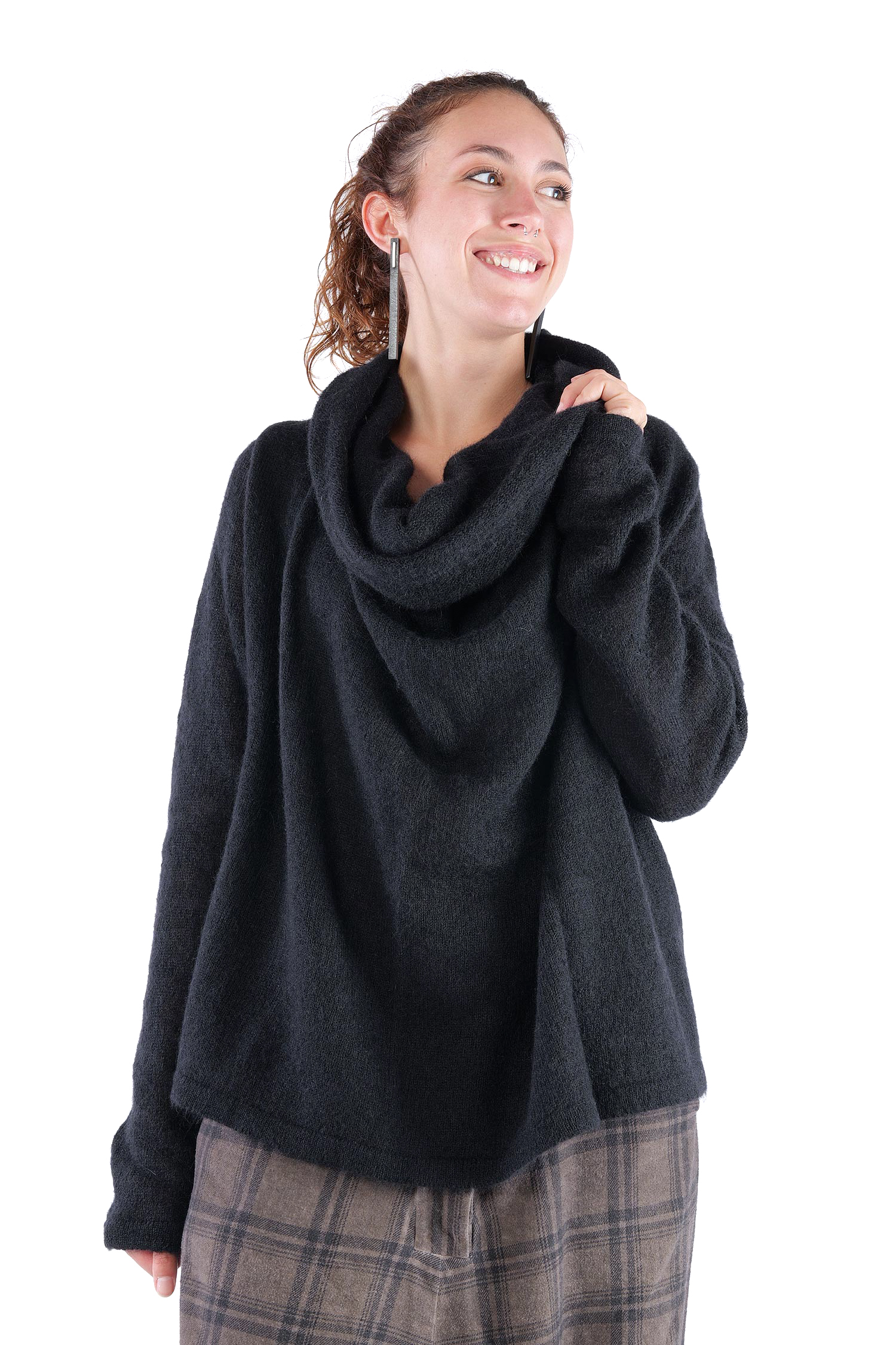 Feinstrick Pullover - Schwarz - Samarit