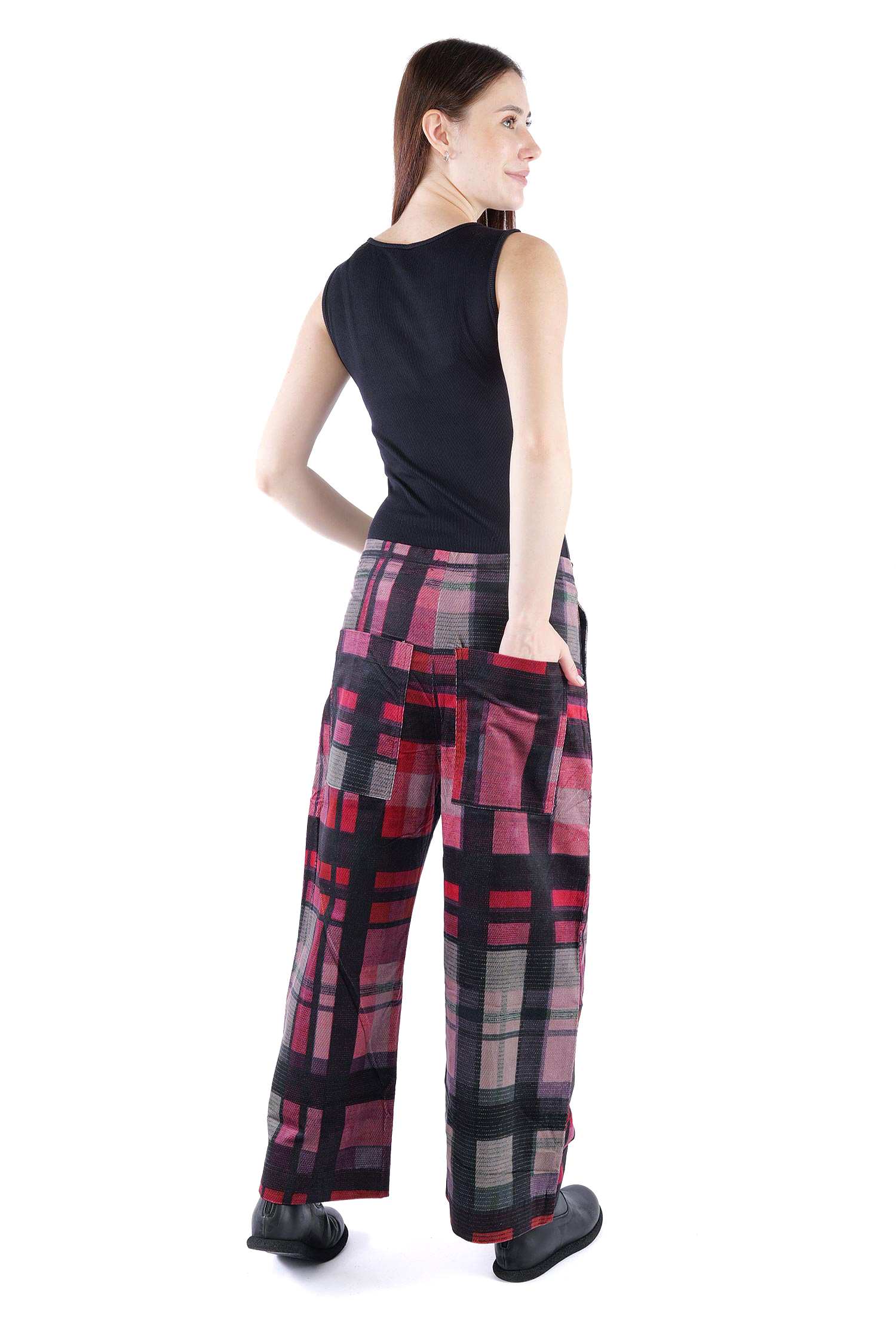 Feincord Culottes - Check multicolor - 2263230103