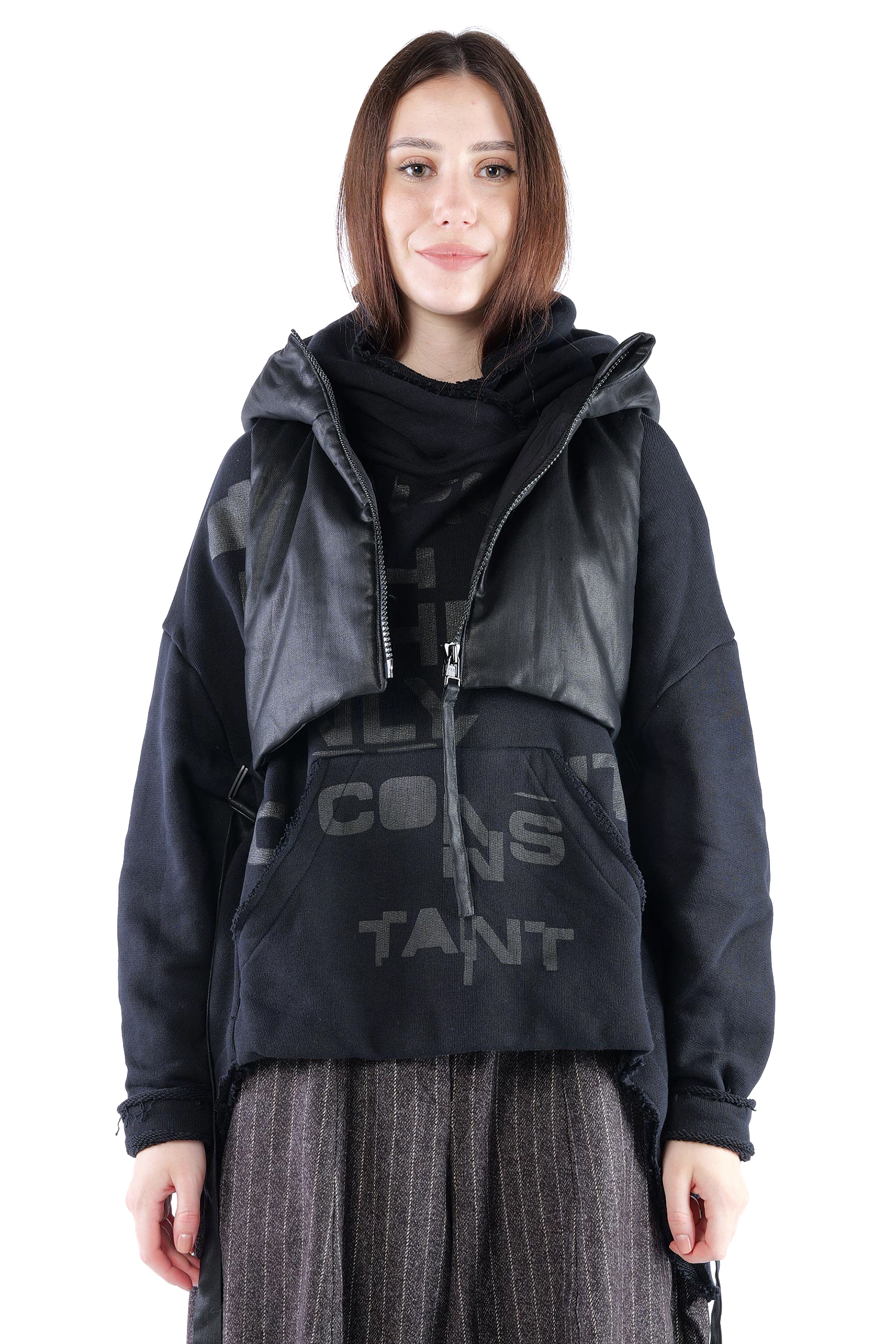 Kurze Weste - Black coated - Pinpin