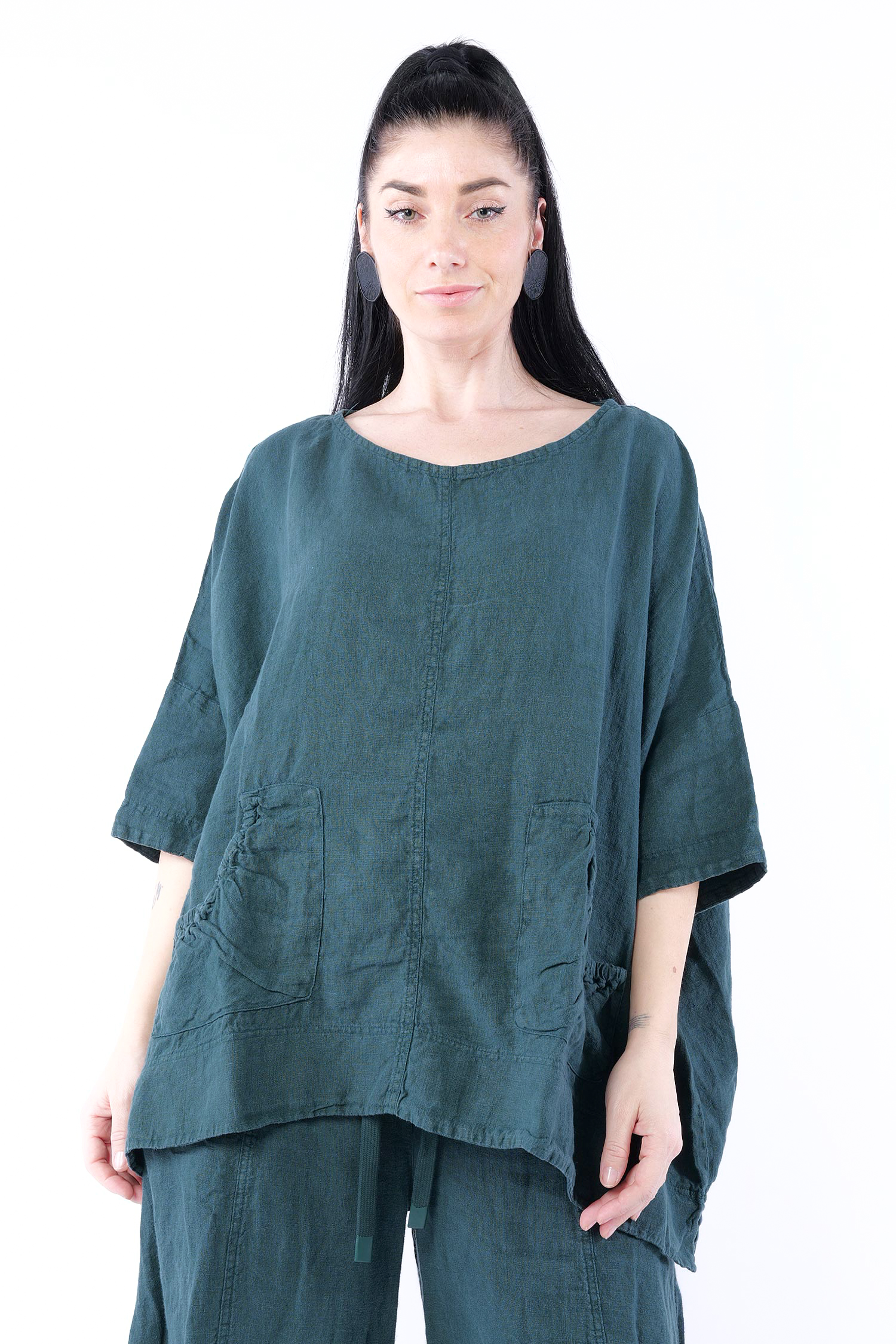 Oversize Leinenshirt - Tree - 1263540512