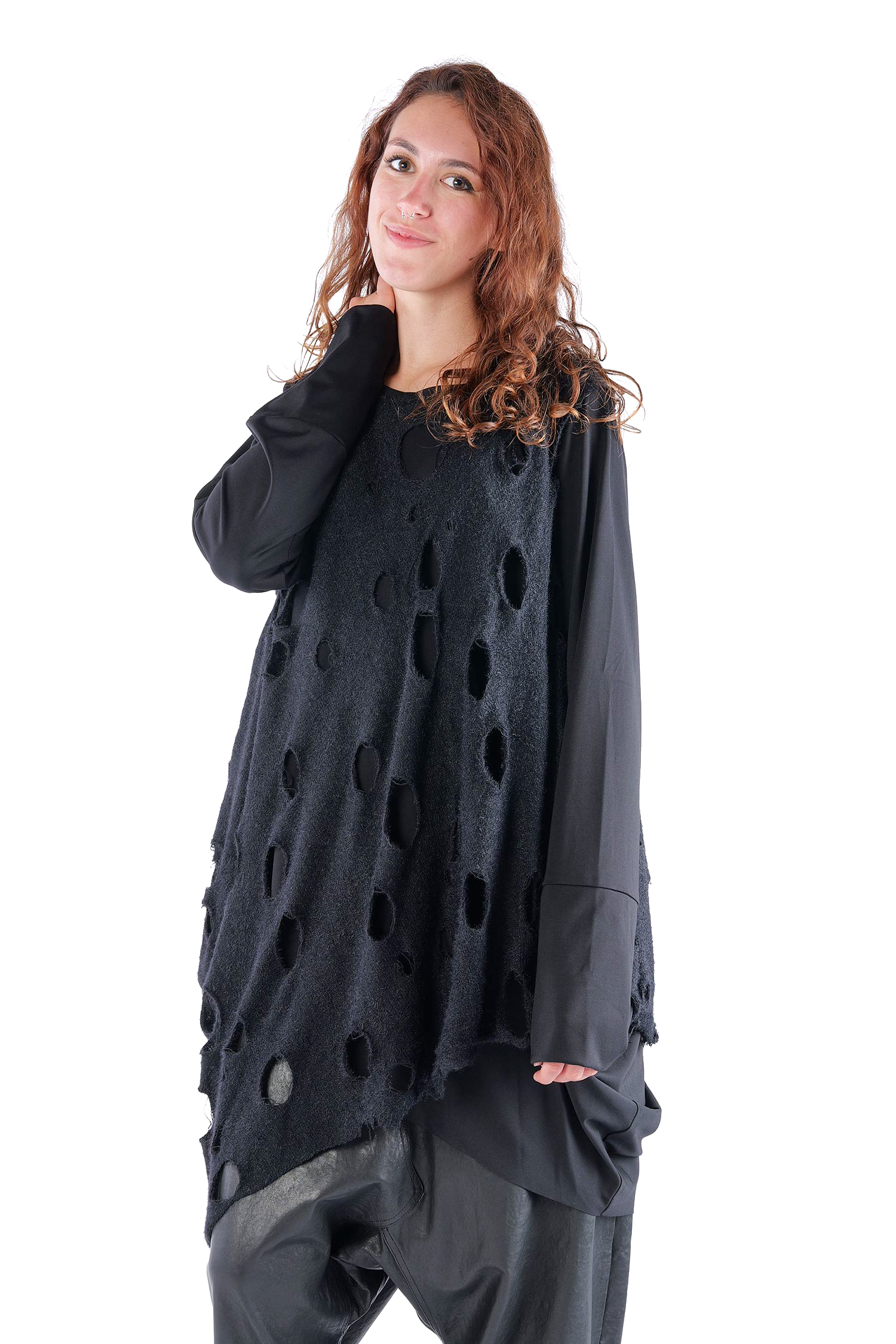Oversize Pullover - Schwarz - J.Arwen