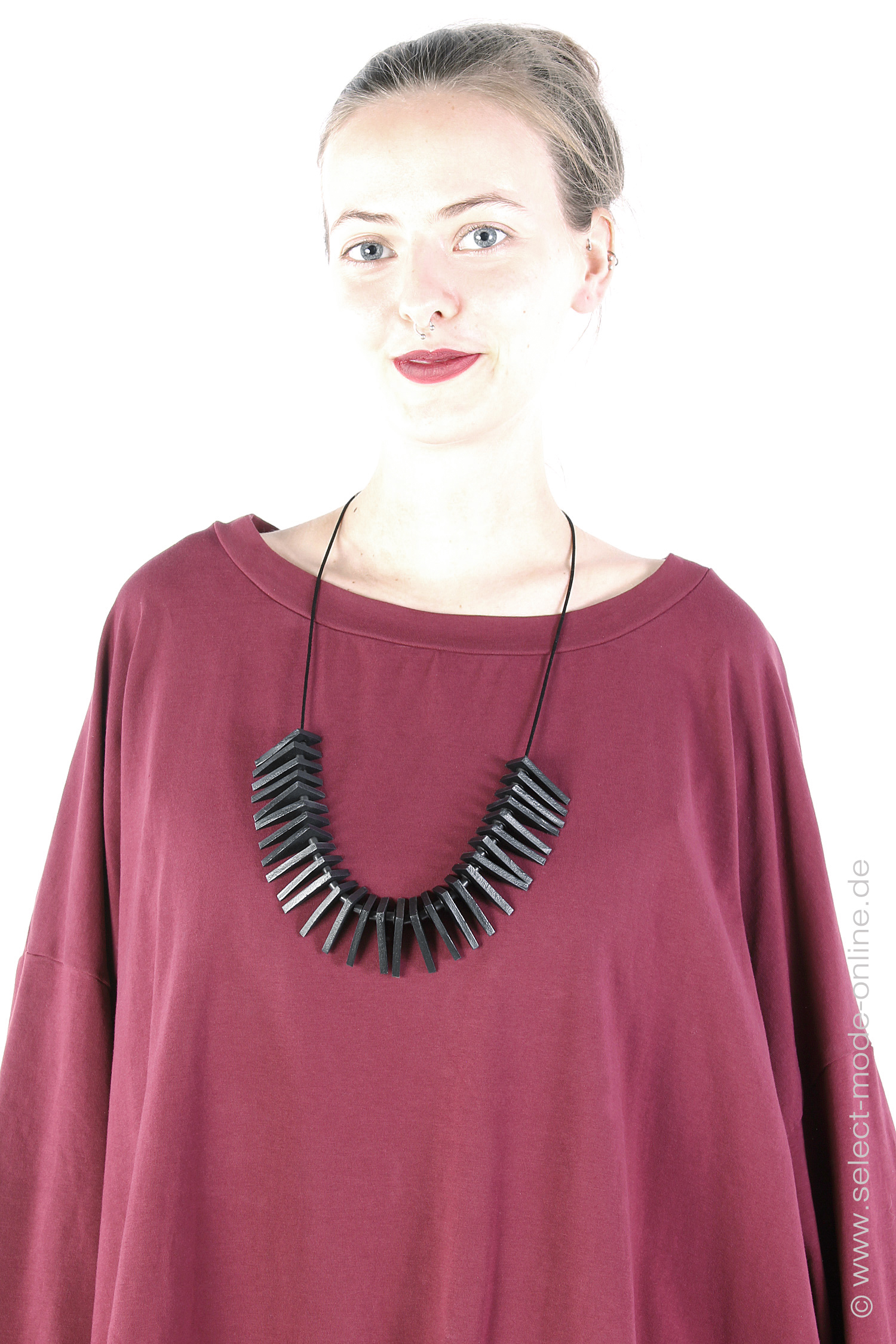 Leder Halskette - Schwarz - Obtuse_4