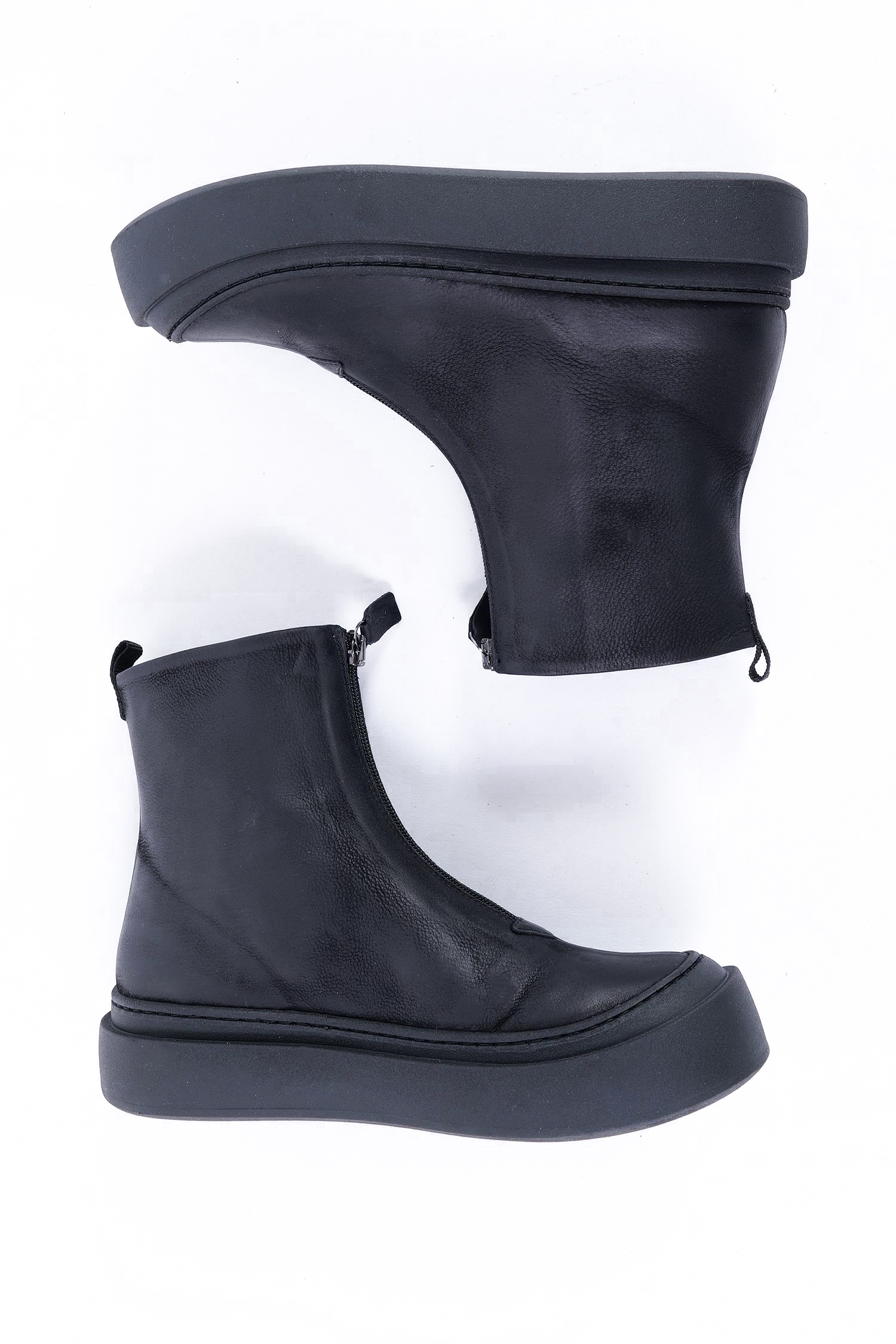 Boots mit Reißverschluss - Schwarz - 8283