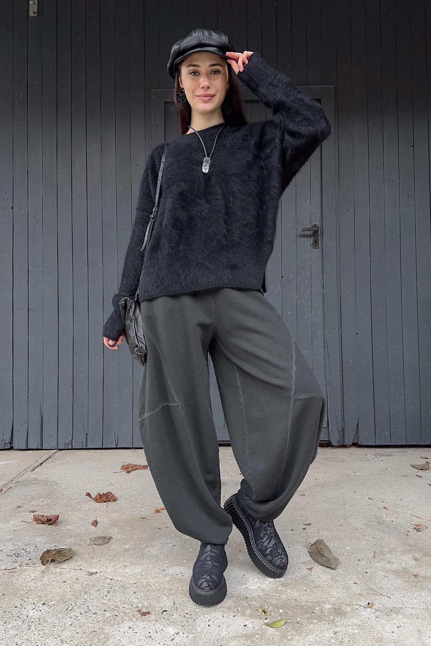 Flauschiger Kaschmir Pullover - Night - 26135