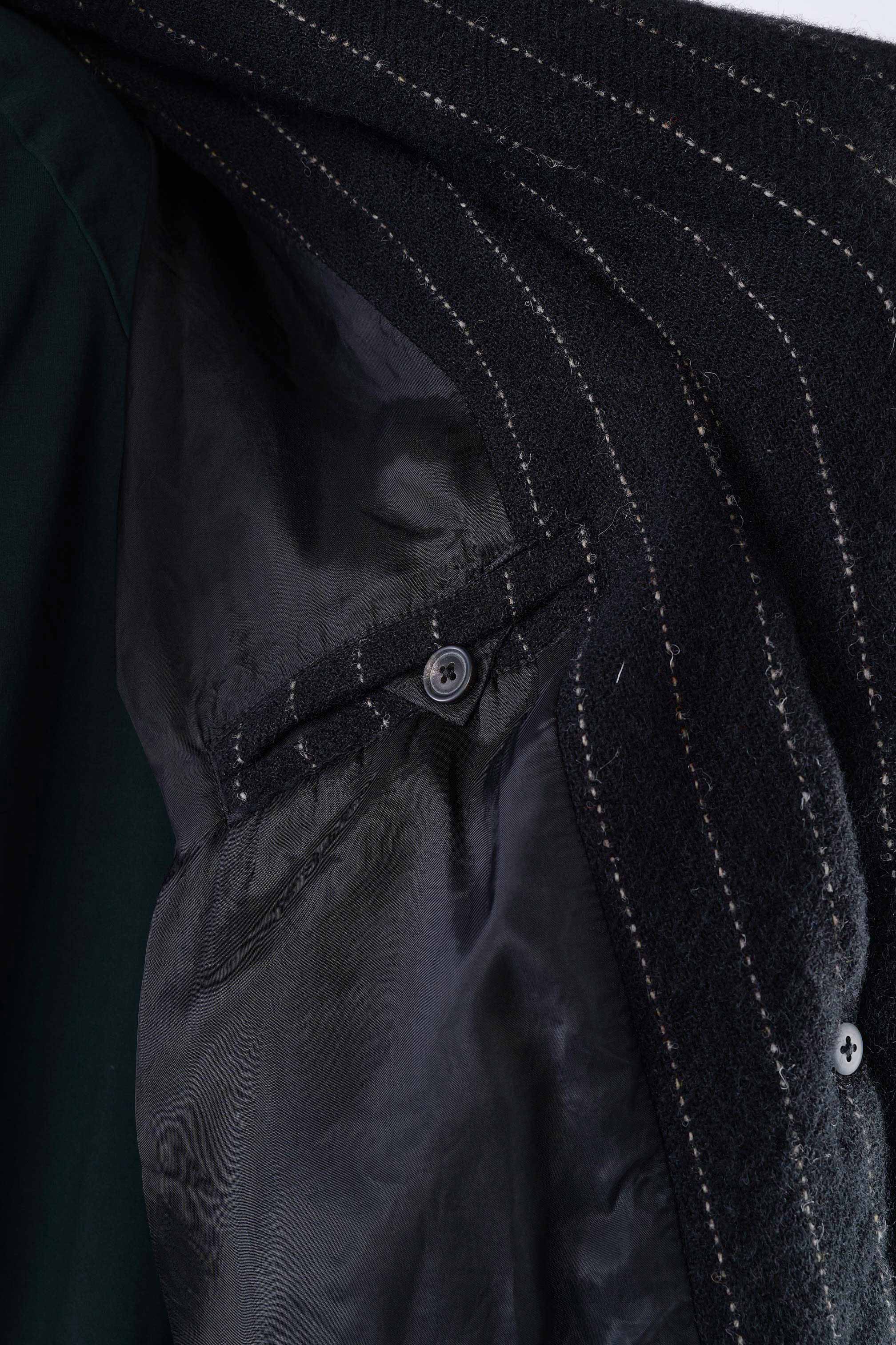 Oversize Wollmantel - Black stripe - 2261151209