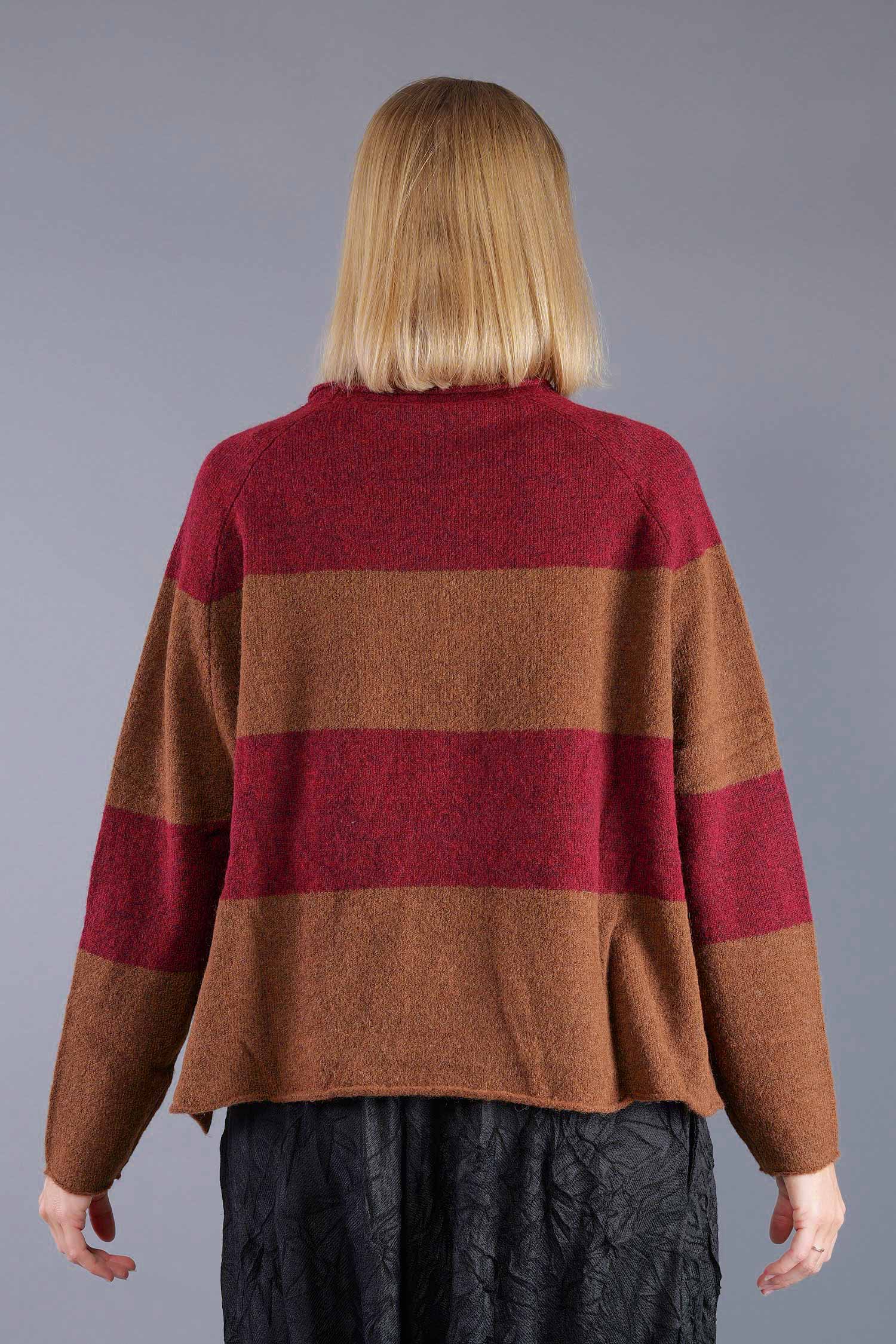 Knitted pullover - Bronze lava - 2263480704