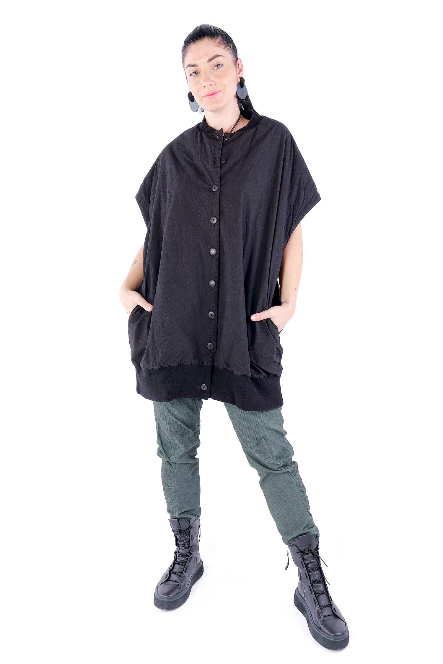 Wattierte Weste - Schwarz - Diegros