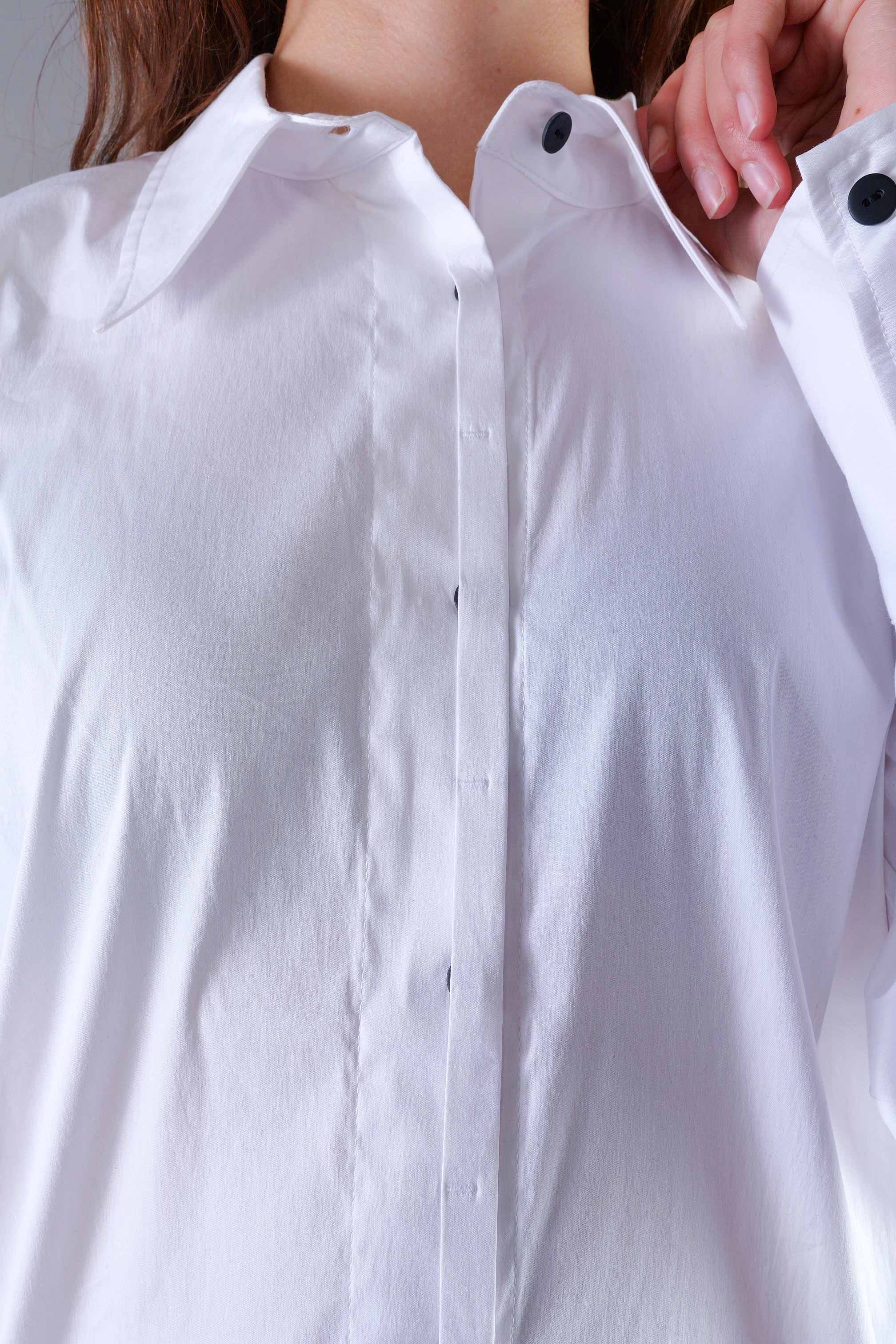 Stretchbluse - White - 4033