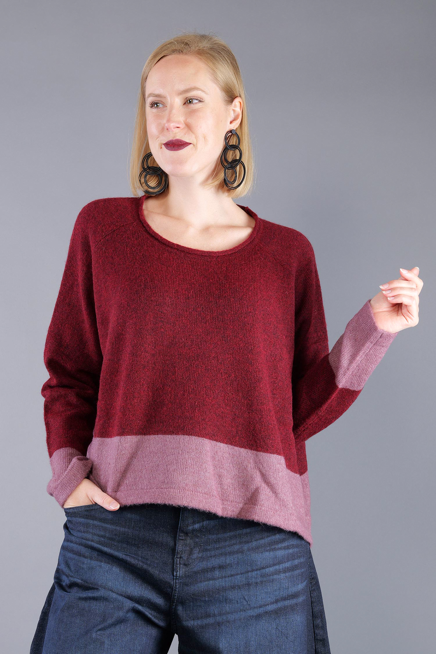 Knitted pullover - Lava crystal - 2263480702