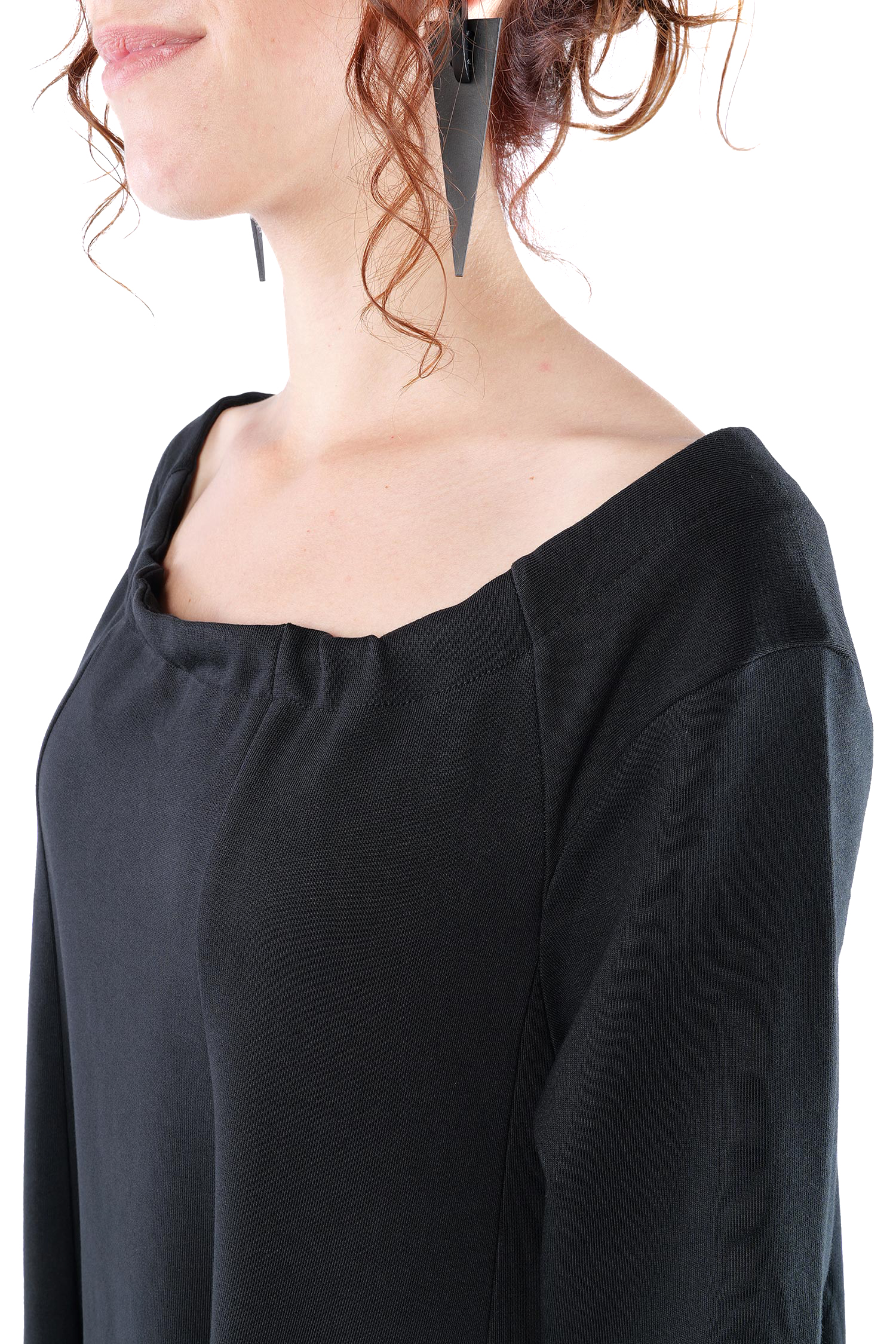 Tulpiges Sweatkleid - Schwarz - 1161