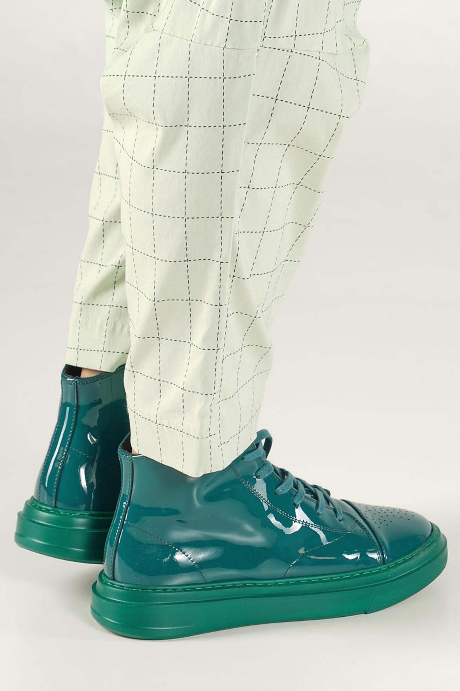 Lackleder Sneaker - Schwarz - 1263985202