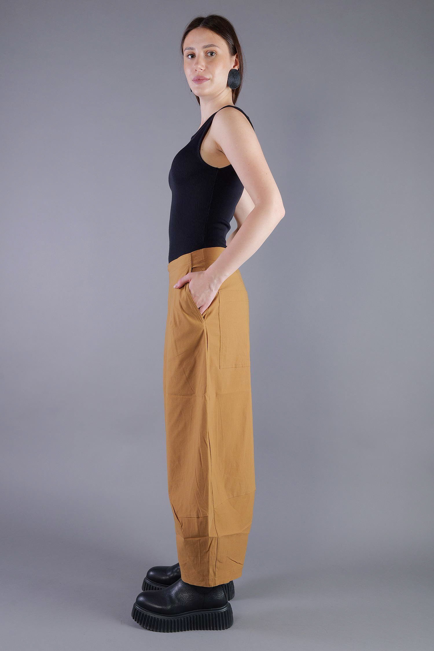 Tulpige Stretchhose - Bronze - 2263220124