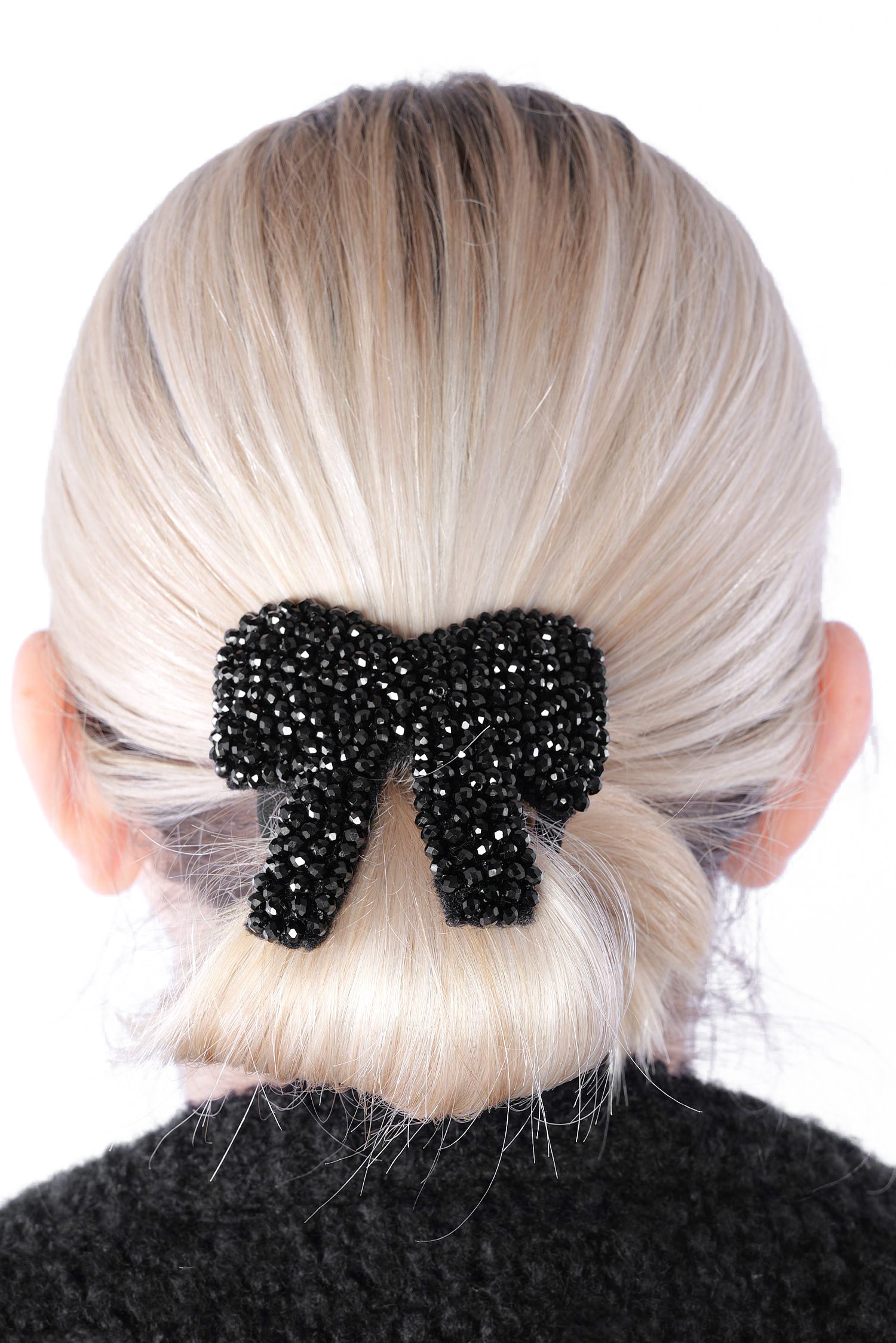 Schleifen Armband / Haargummi - Schwarz - 1134