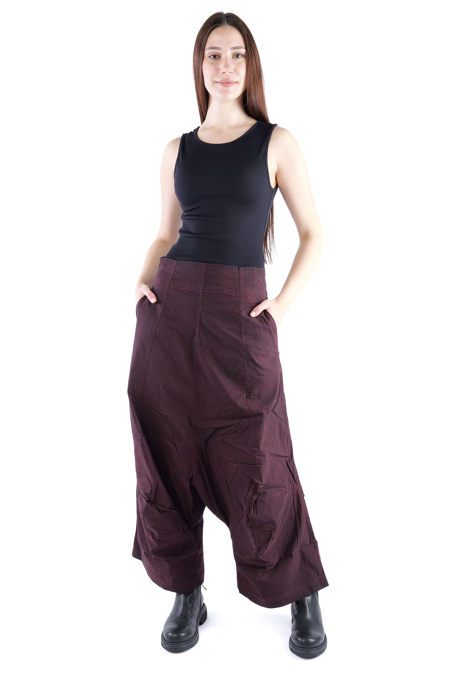 Weite Stretchhose - Purple cloud - 2261240124