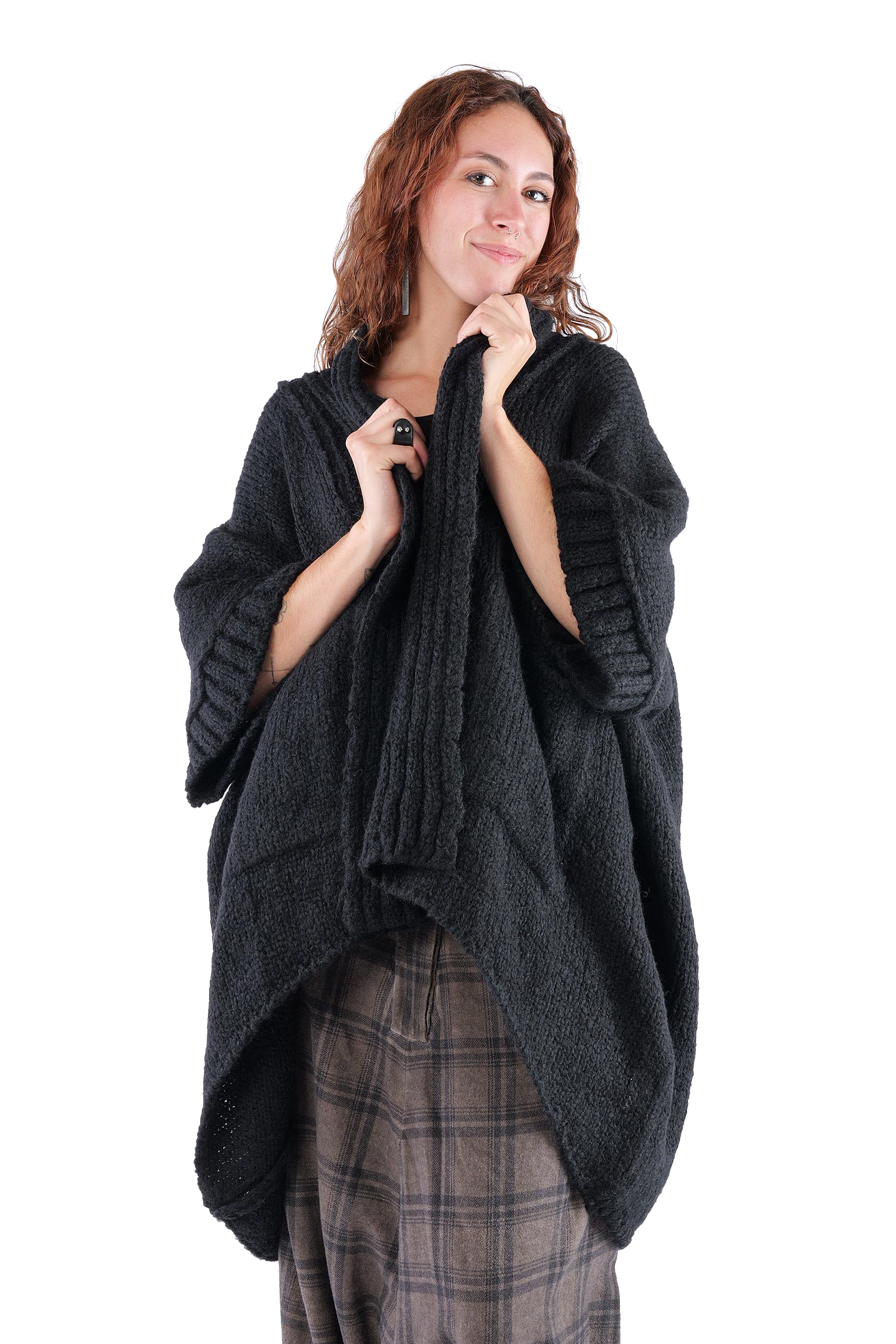 Grobstrick Jacke - Schwarz - Watts