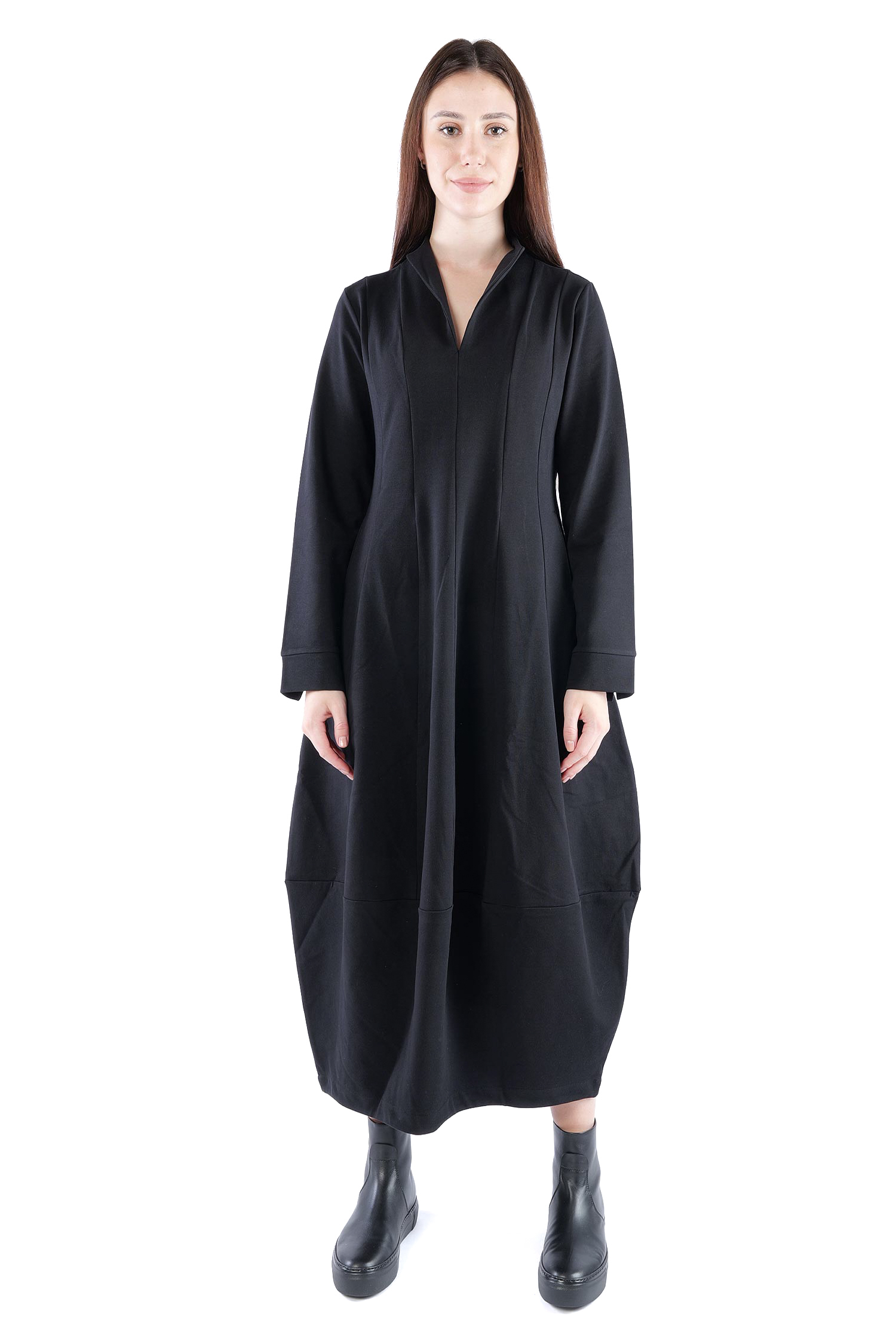 Tulpiges Sweatkleid - Schwarz - 26.2-KHF120