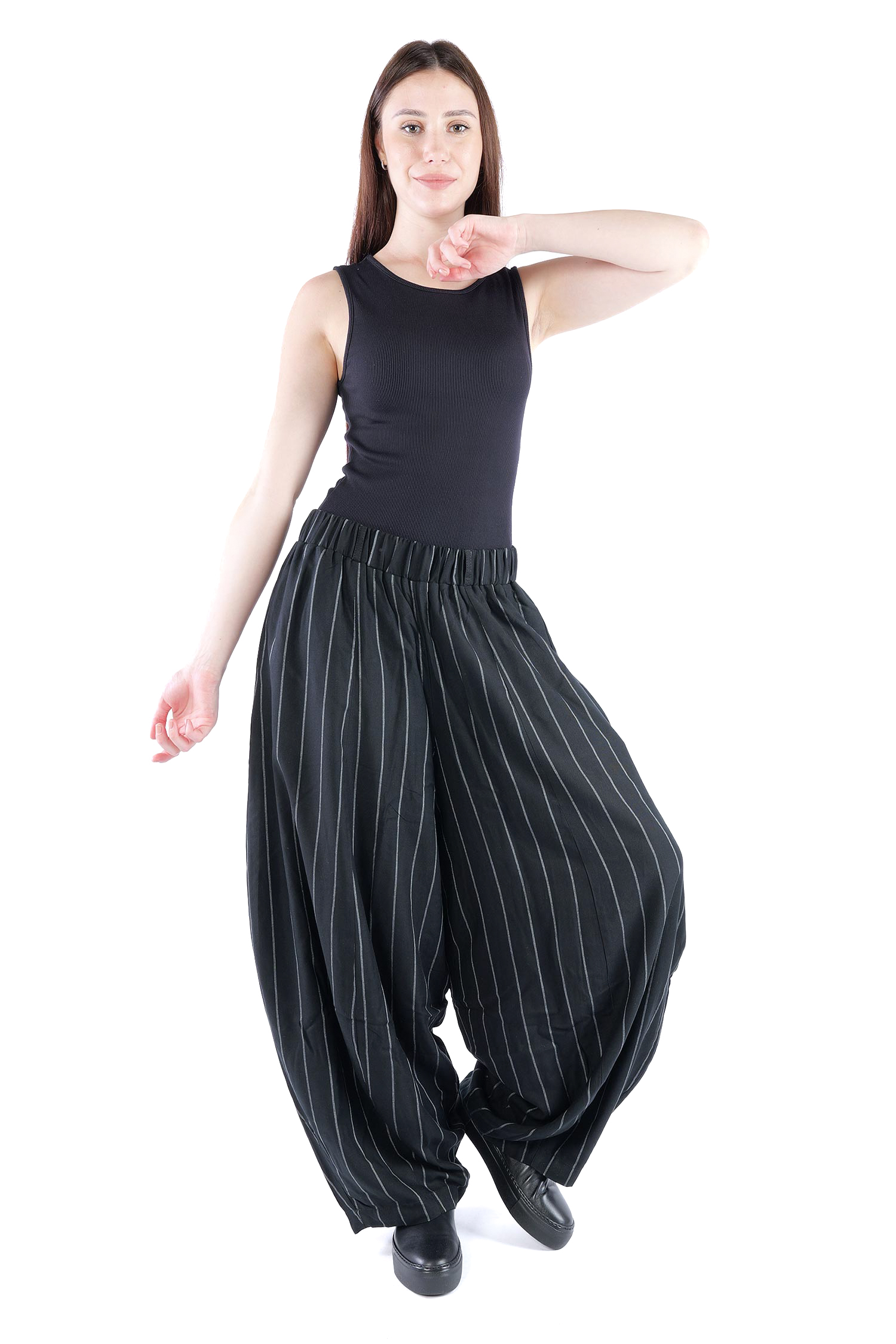 Gestreifte Hose - Black stripe - Kalmino