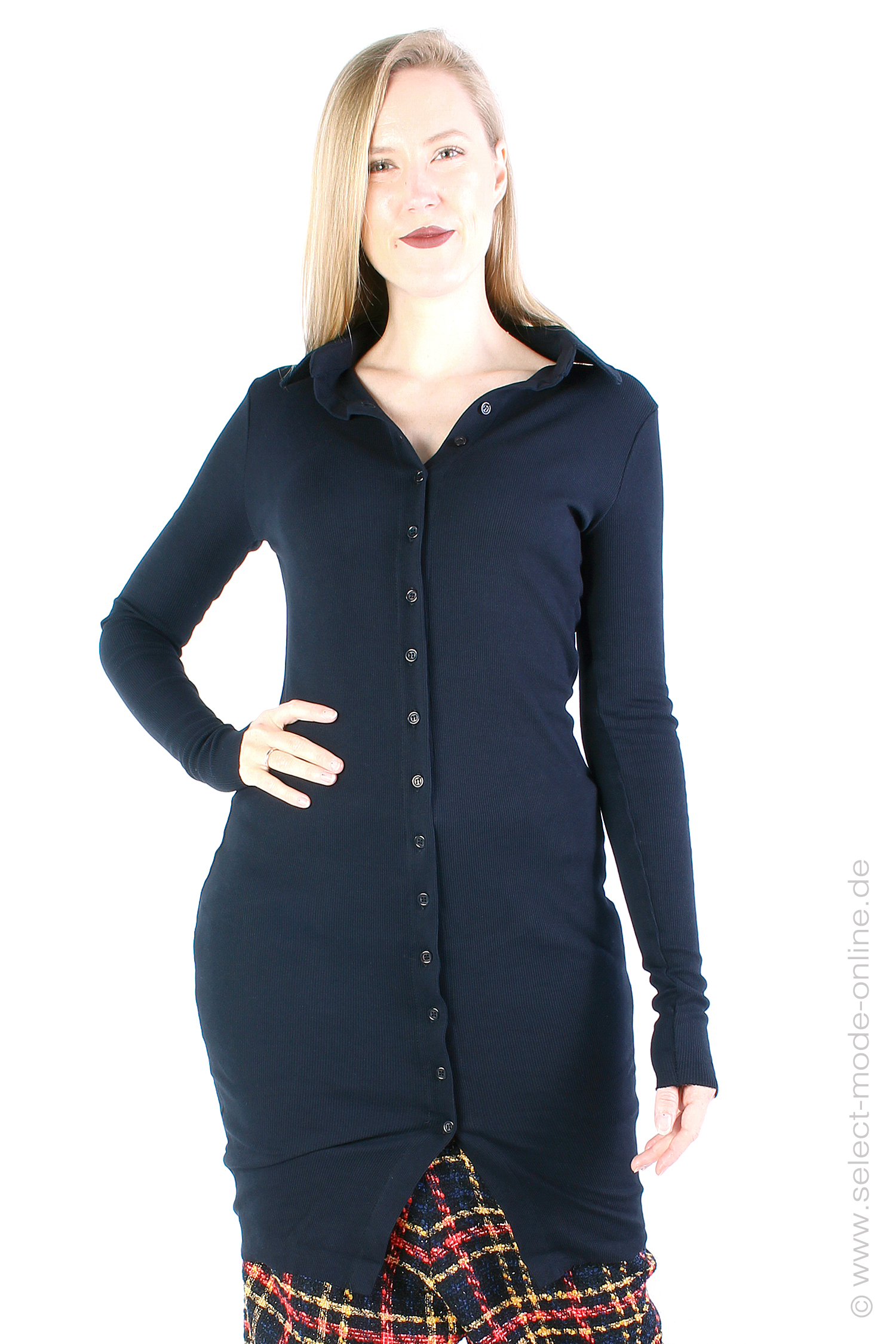 Long jersey jacket - black - SA3021