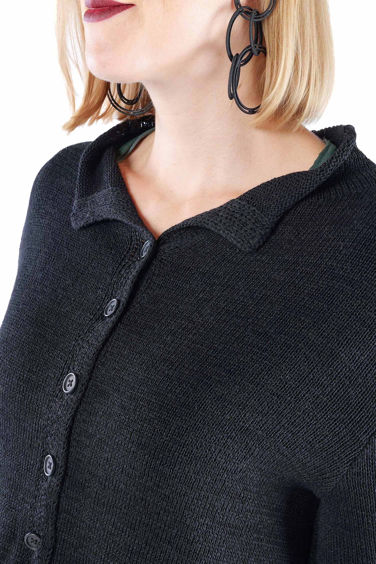 Short knitted jacket - Black - 2263727111