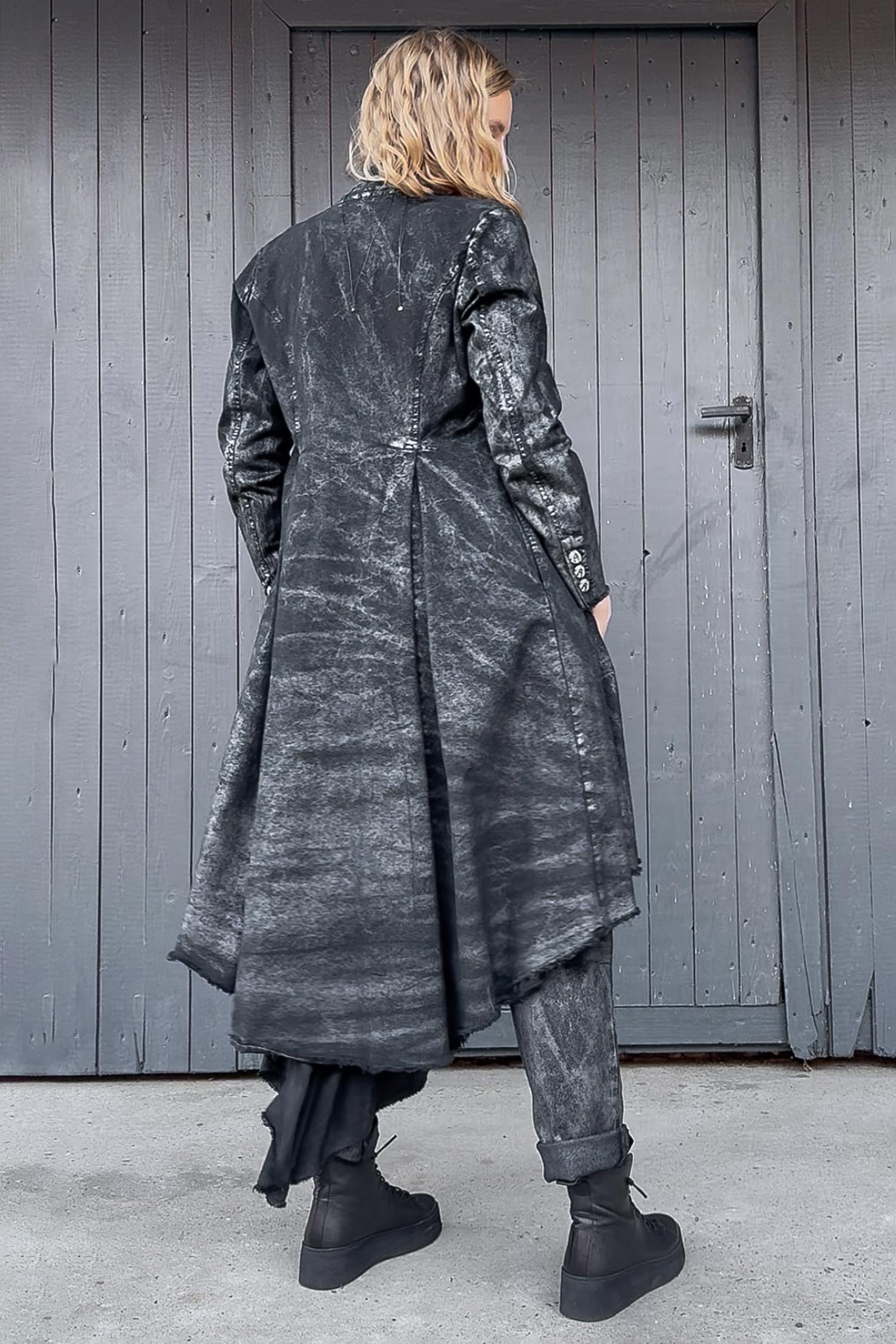 Beschichteter Gehrock - Schwarz - S212