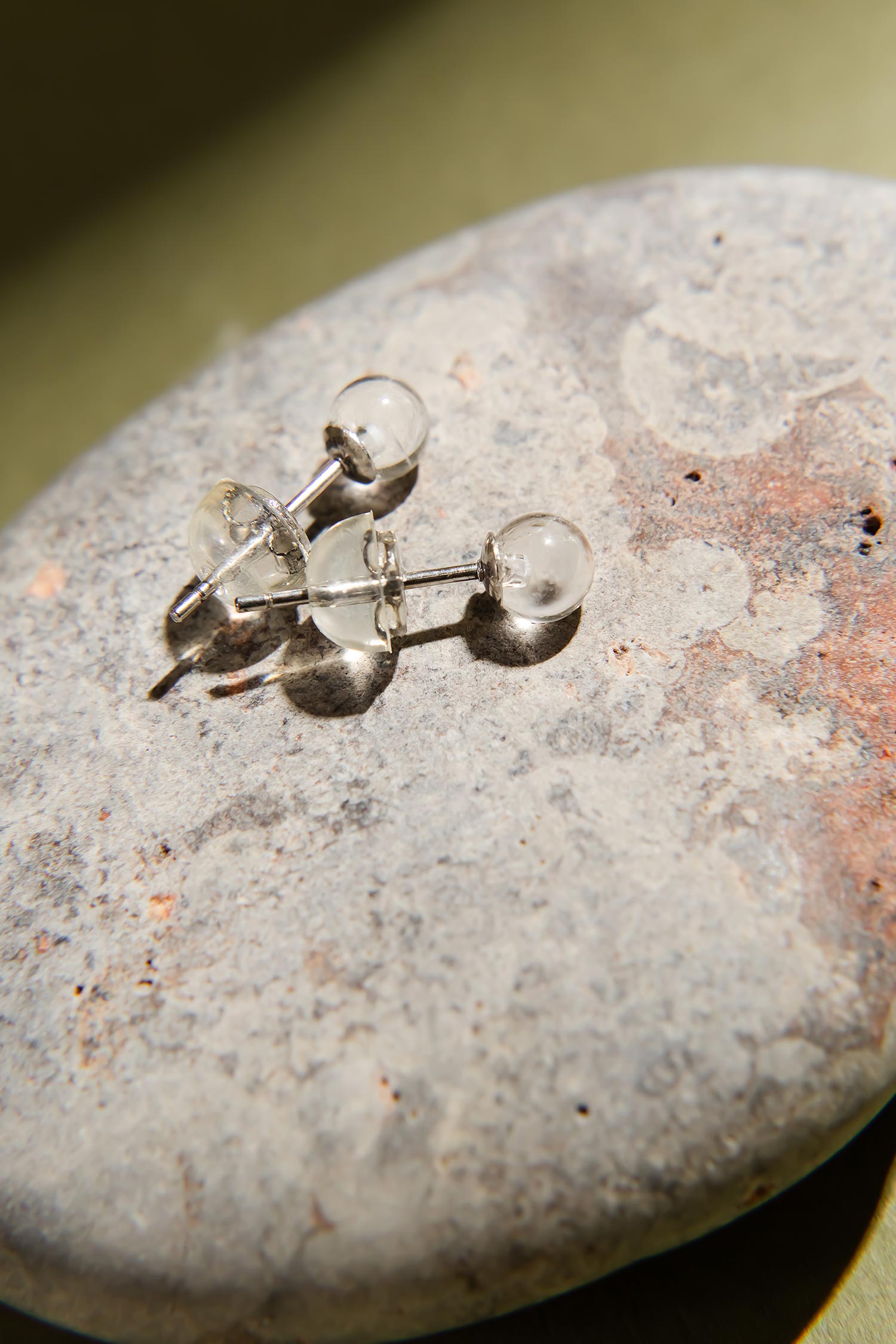 Bergkristall Ohrstecker 4mm