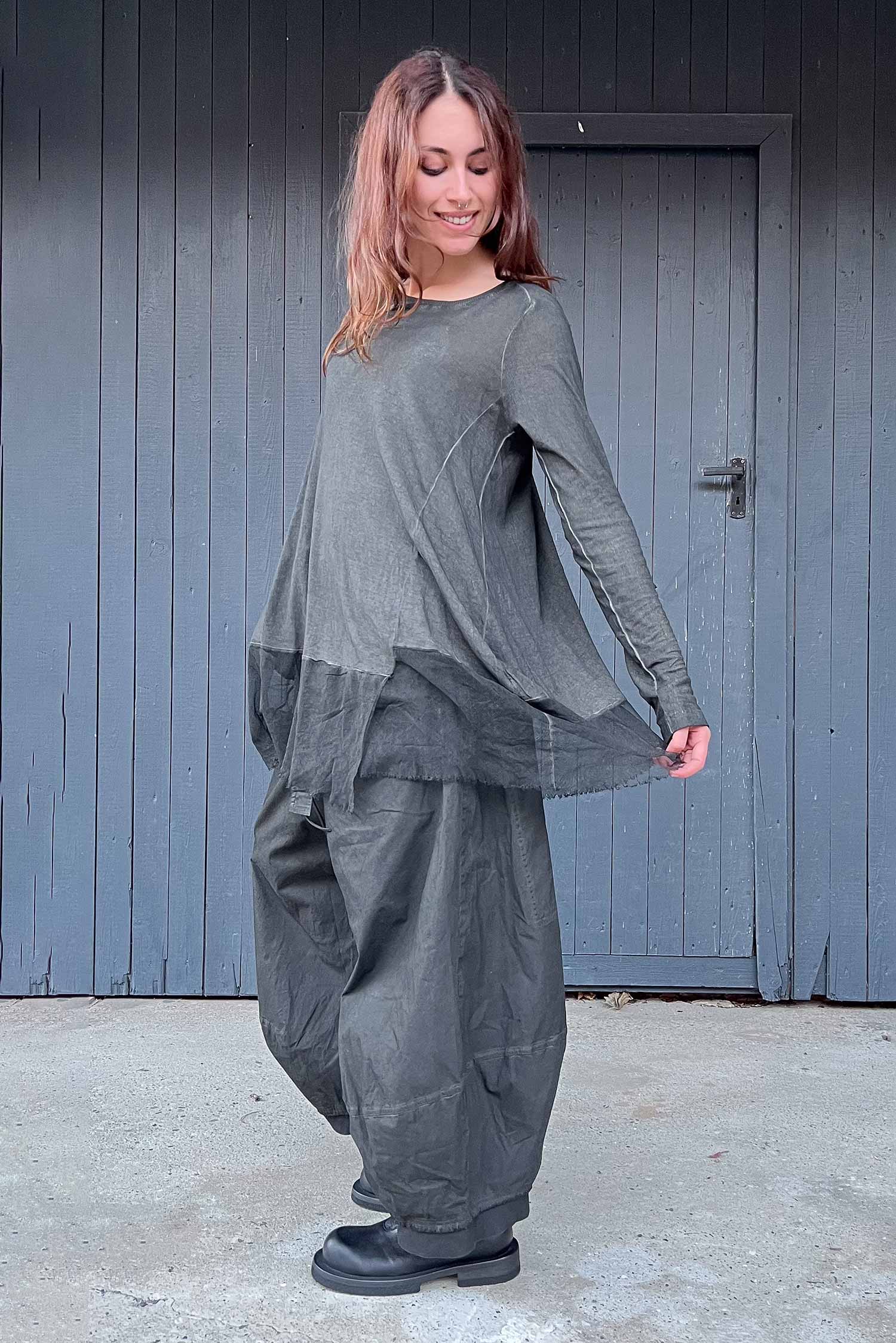 Rippjersey Tunika - Black cloud - 2262340904